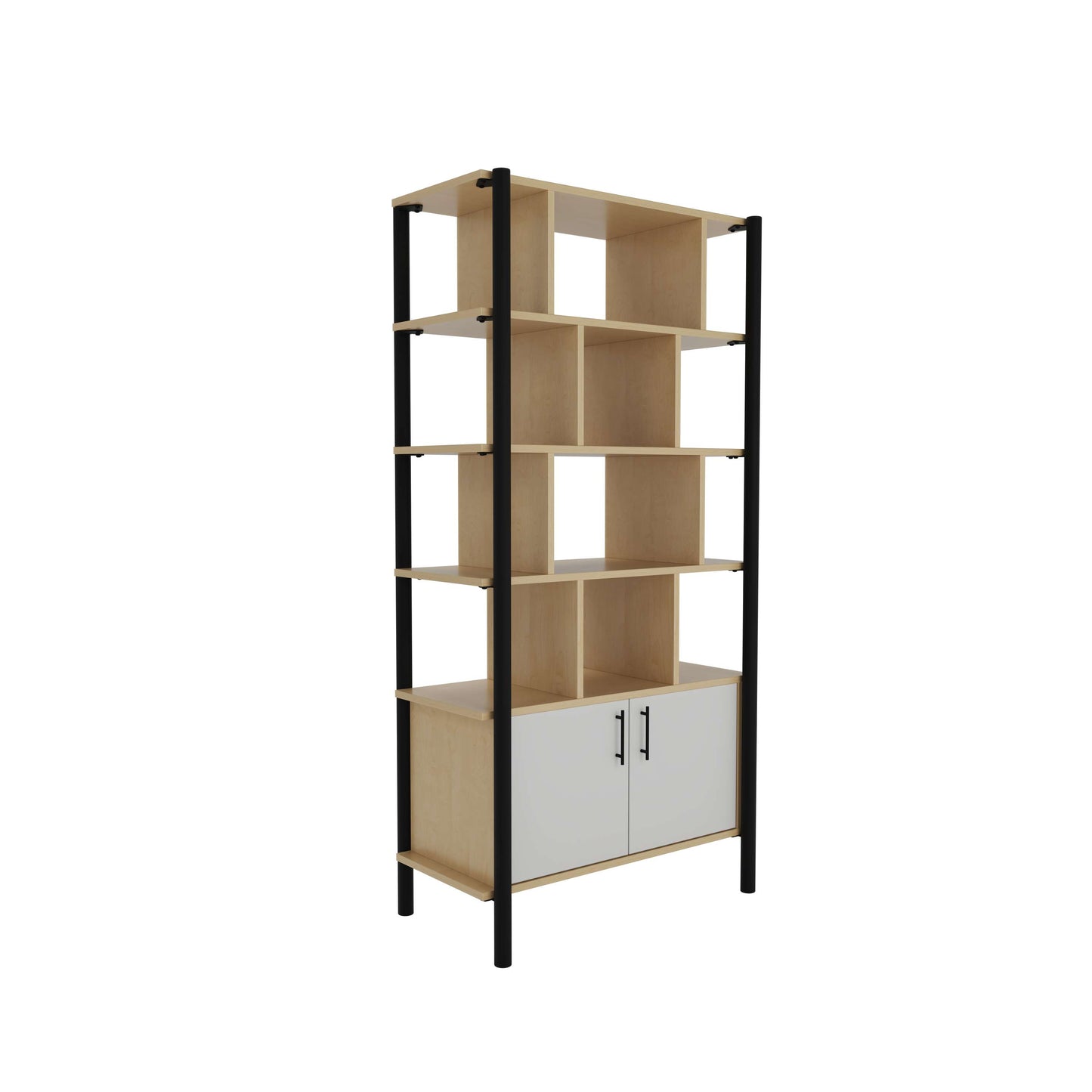 Pose Wooden Storage | 900W X 460D X 1800H | Maple/Black