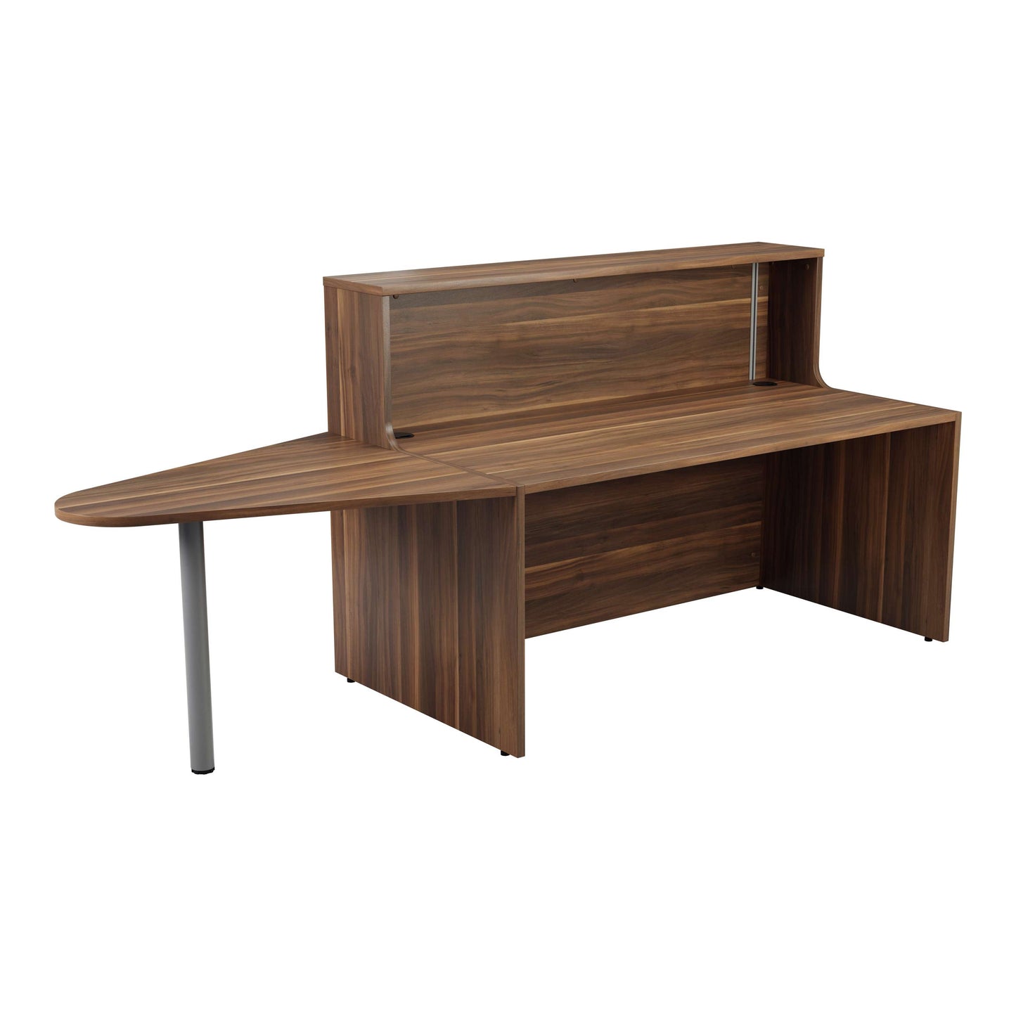 Reception Unit with Extension (FSC) | 1400 | Dark Walnut/Dark Walnut