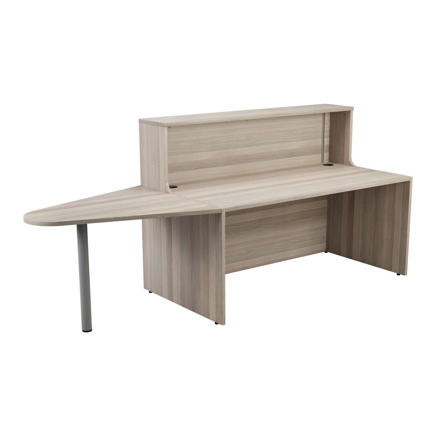 Reception Unit with Extension (FSC) | 1600 | Grey Oak/Grey Oak