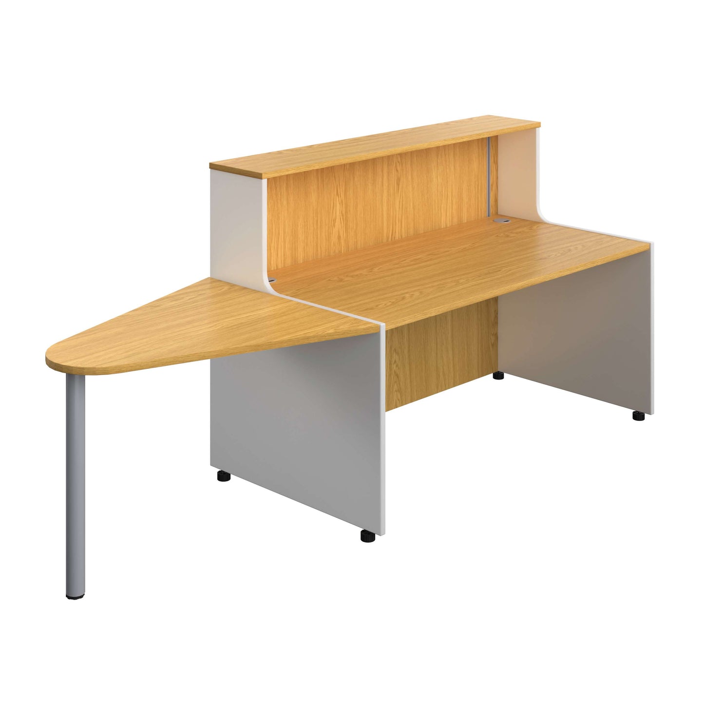 Reception Unit with Extension (FSC) | 1600 | Nova Oak/White