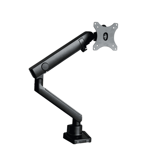Single Spring Assisted Monitor Arm | Black
