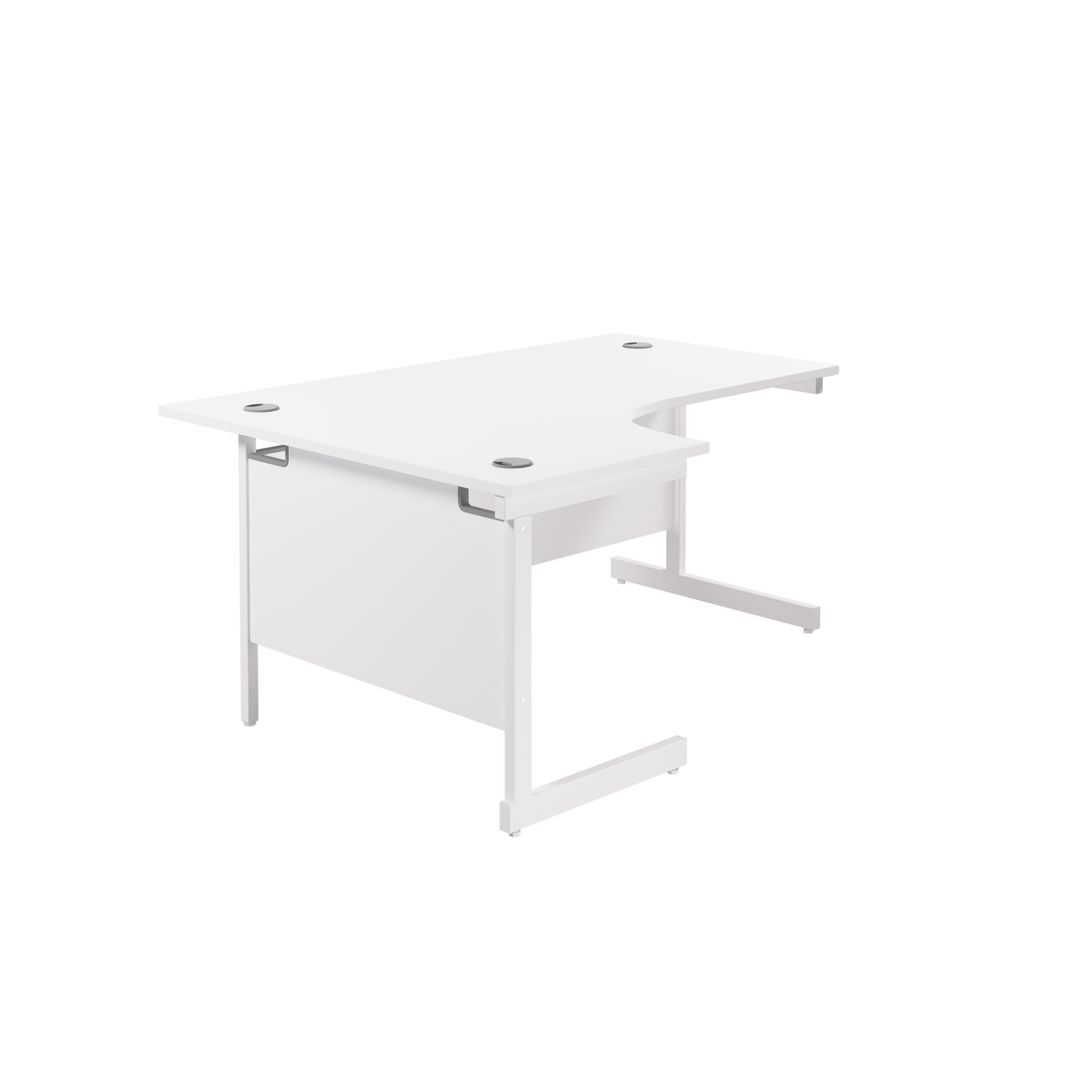 Single Upright Left Hand Radial Desk (FSC) | 1800 X 1200 | White/White