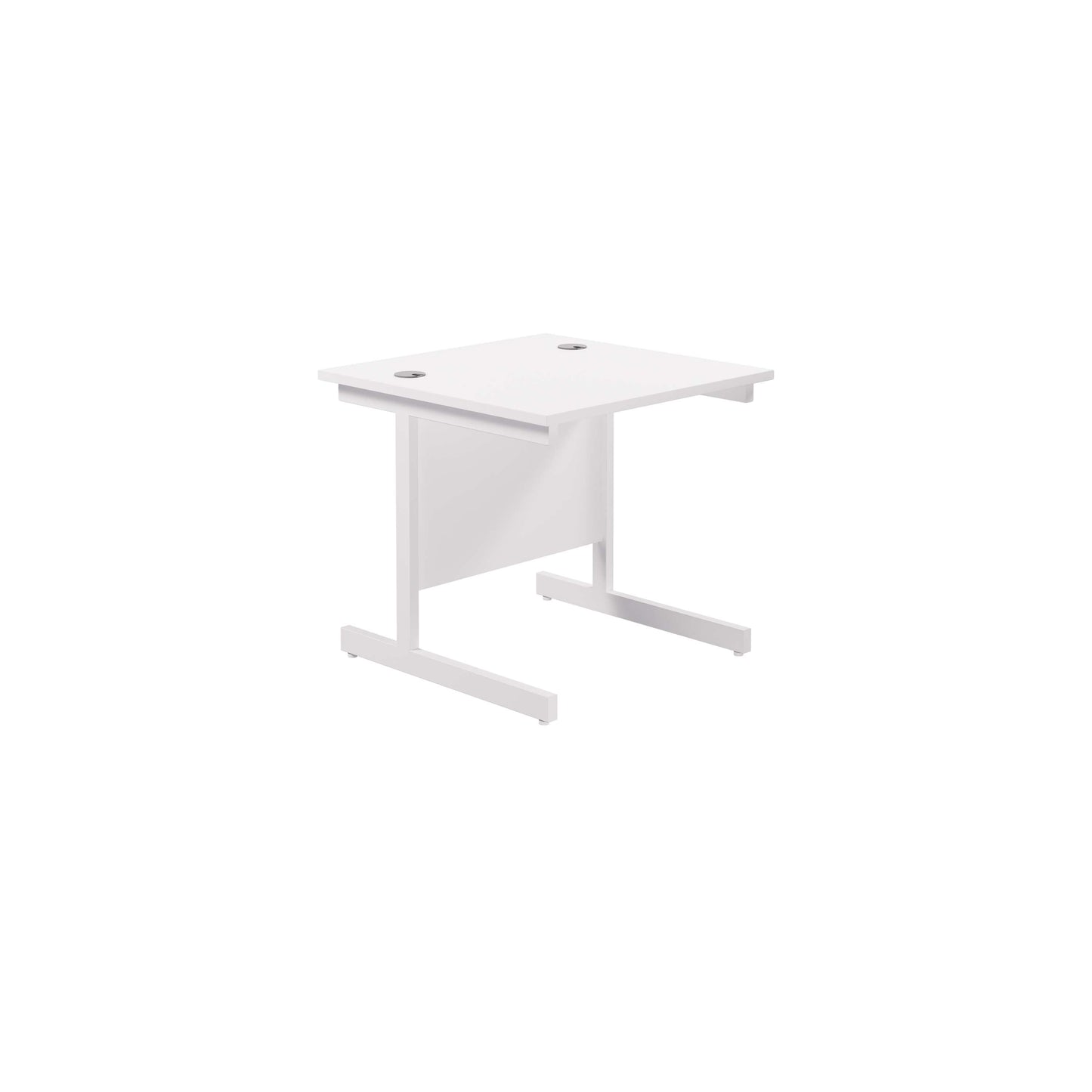 Single Upright Rectangular Desk: 800mm Deep (FSC) | 800 X 800 | White/White