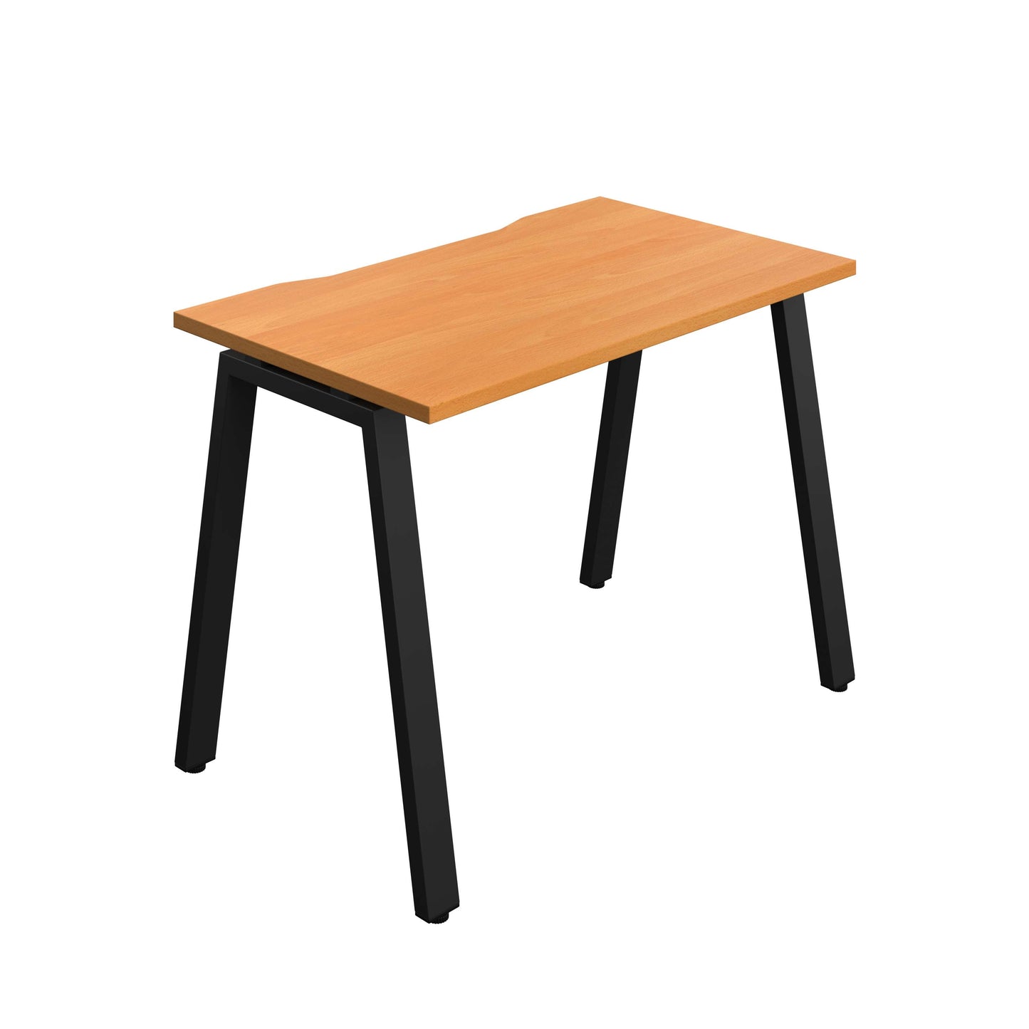 Synergy Bench with Cut Out: 1 Person (FSC) : A-Frame Leg : 1000 | 600 | Beech/Black