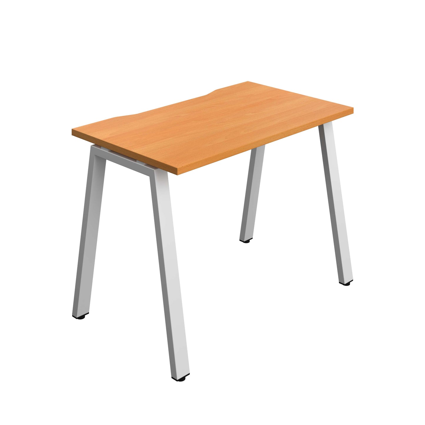 Synergy Bench with Cut Out: 1 Person (FSC) : A-Frame Leg : 1000 | 600 | Beech/Silver