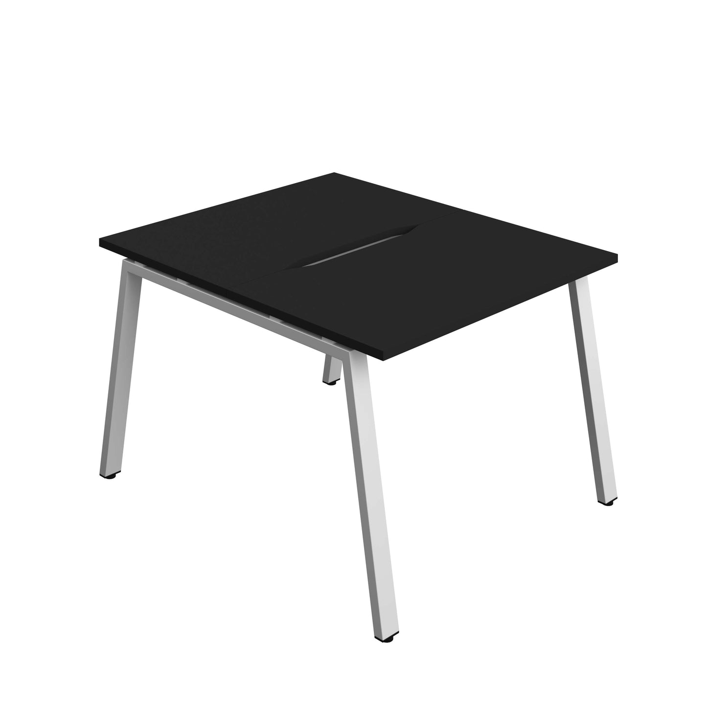 Synergy Bench with Cut Out: 2 Person (FSC) : A-Frame Leg : 1000 | 600 | Black/Silver