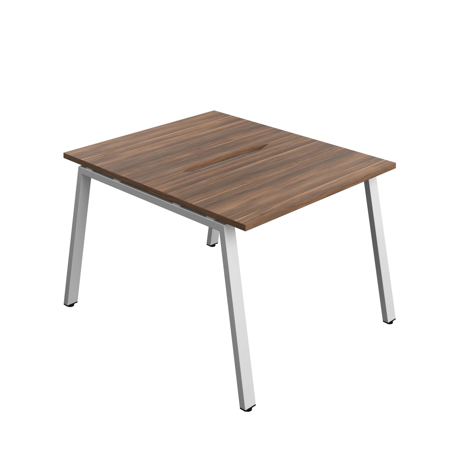 Synergy Bench with Cut Out: 2 Person (FSC) : A-Frame Leg : 1000 | 600 | Dark Walnut/Silver