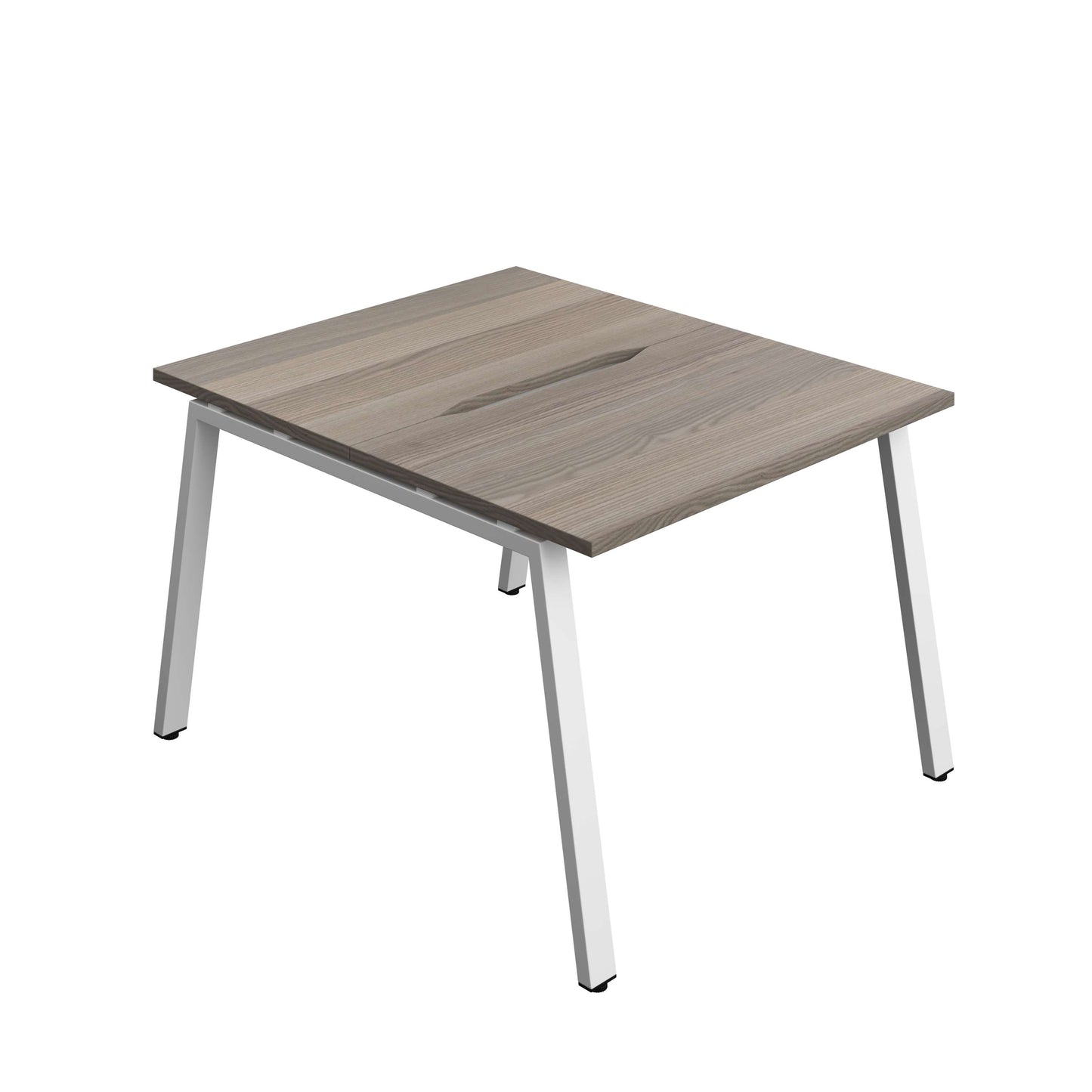 Synergy Bench with Cut Out: 2 Person (FSC) : A-Frame Leg : 1000 | 600 | Grey Oak/White
