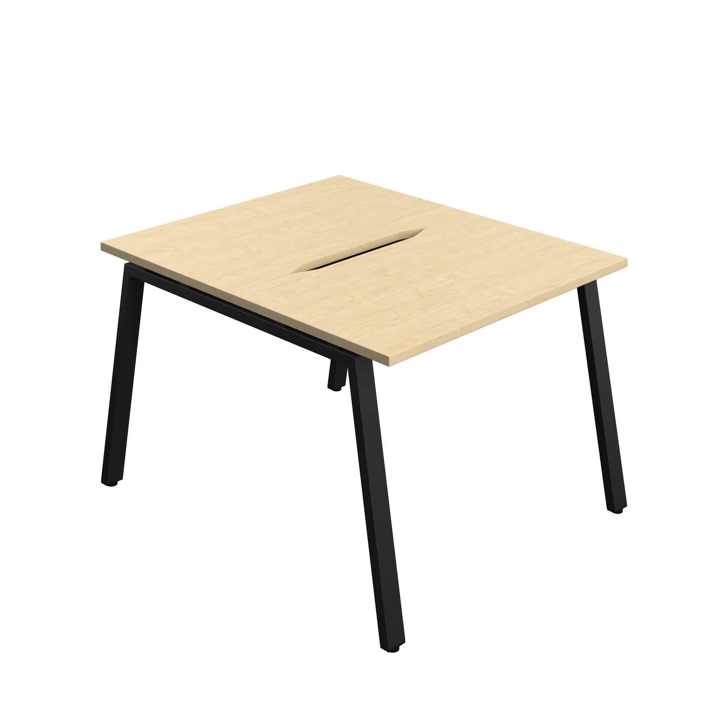 Synergy Bench with Cut Out: 2 Person (FSC) : A-Frame Leg : 1000 | 600 | Maple/Black