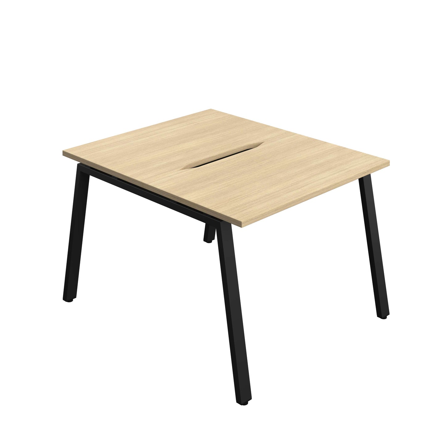 Synergy Bench with Cut Out: 2 Person (FSC) : A-Frame Leg : 1000 | 600 | Nova Oak/Black