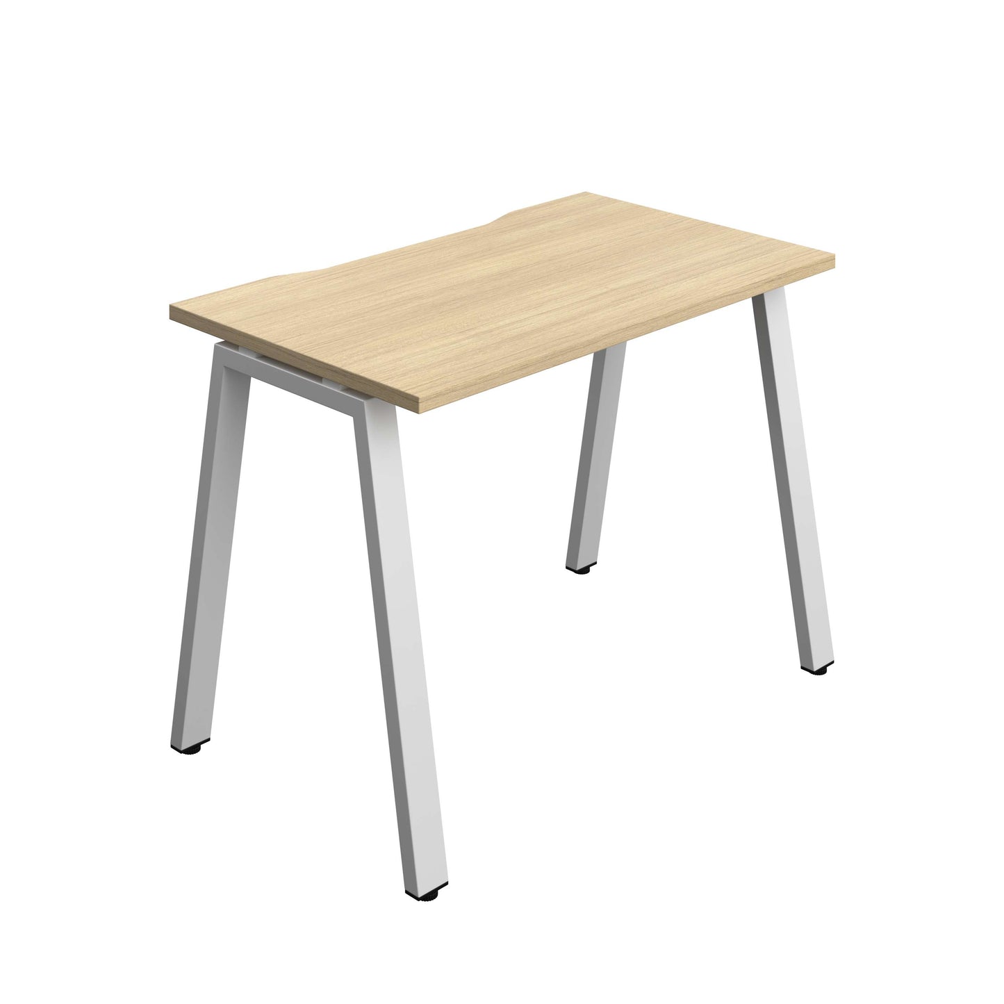 Synergy Bench with Cut Out: 1 Person (FSC) : A-Frame Leg : 1000 | 600 | Nova Oak/Silver