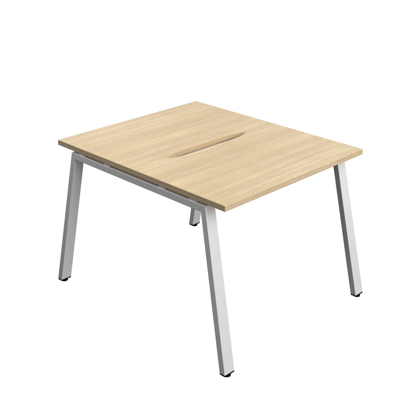 Synergy Bench with Cut Out: 2 Person (FSC) : A-Frame Leg : 1000 | 600 | Nova Oak/Silver