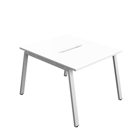 Synergy Bench with Cut Out: 2 Person (FSC) : A-Frame Leg : 1000 | 600 | White/Silver