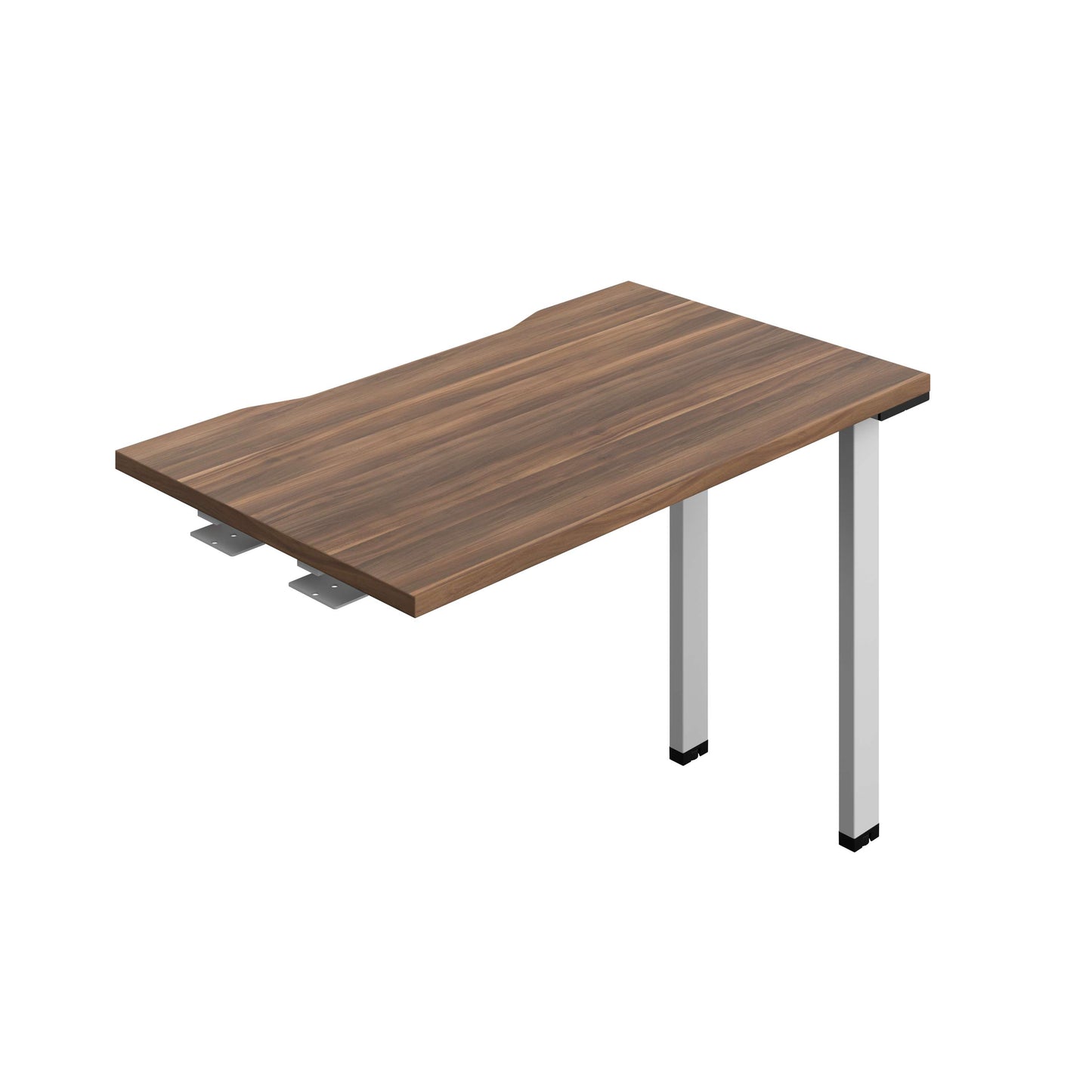 Synergy Bench Extension with Cut Out: 1 Person (FSC) : 1000 | 600 | Dark Walnut/Silver