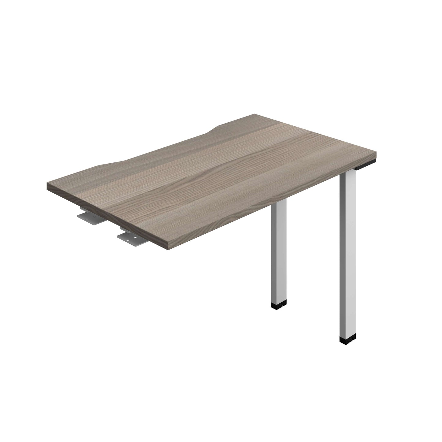 Synergy Bench Extension with Cut Out: 1 Person (FSC) : 1000 | 600 | Grey Oak/Silver