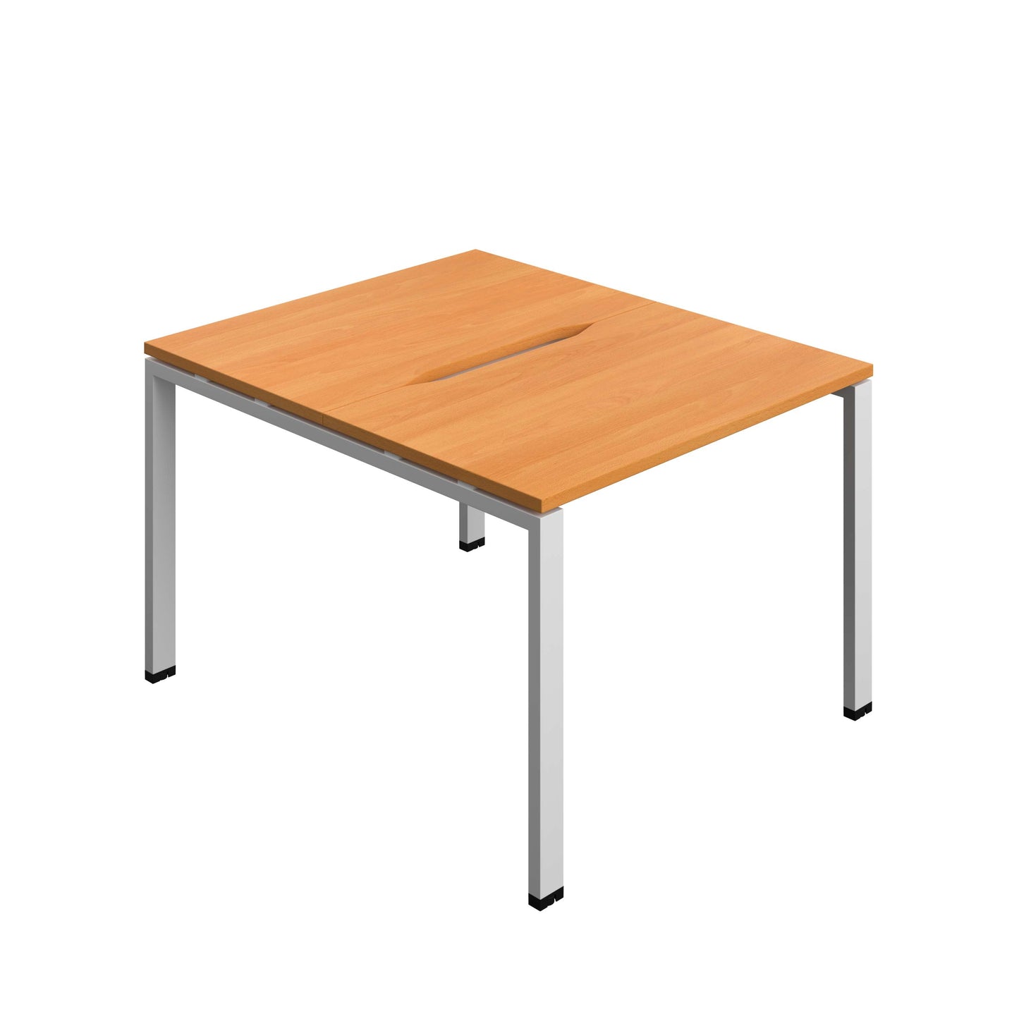 Synergy Bench with Cut Out: 2 Person (FSC) : Goal Post Leg : 1000 | 600 | Beech/Silver
