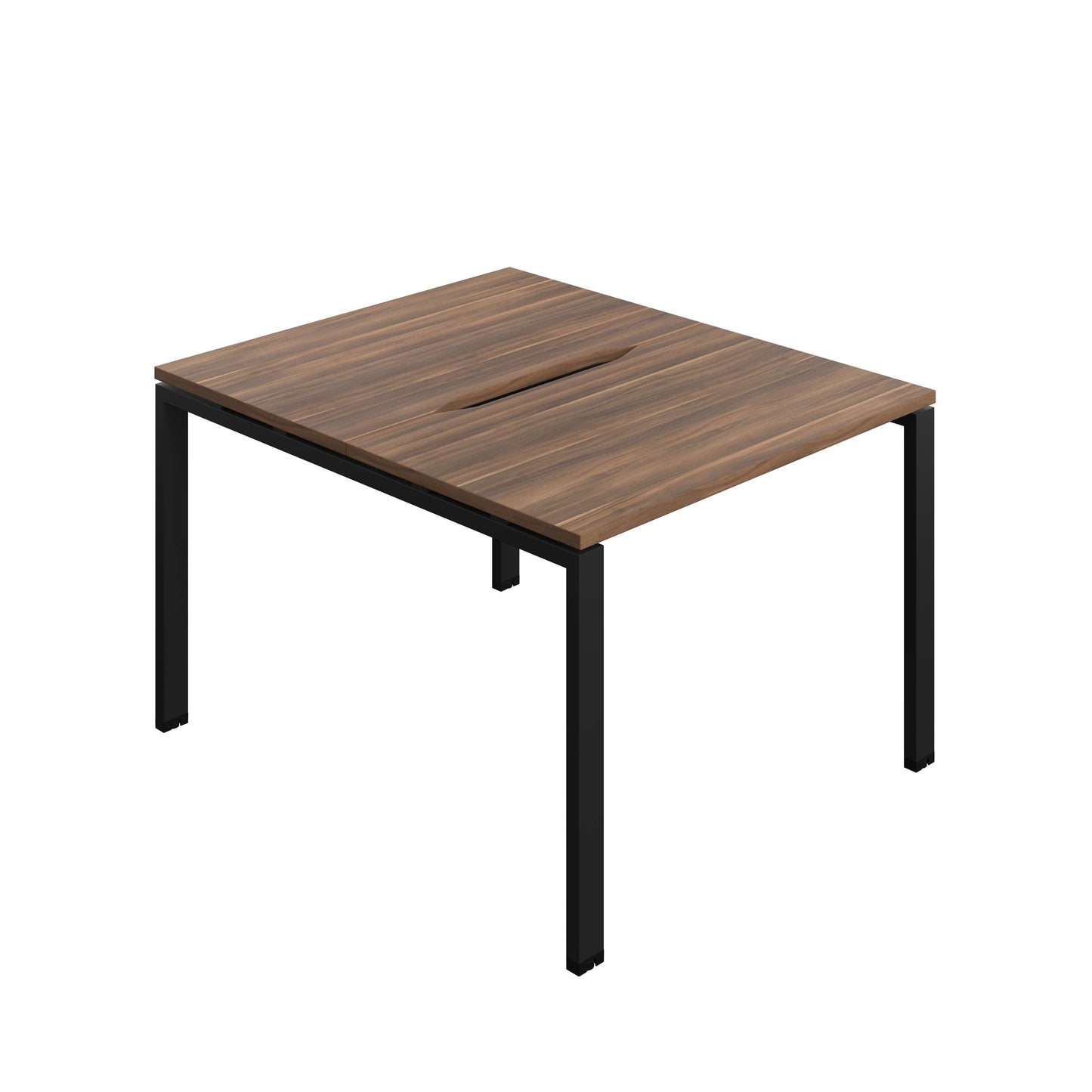 Synergy Bench with Cut Out: 2 Person (FSC) : Goal Post Leg : 1000 | 600 | Dark Walnut/Black