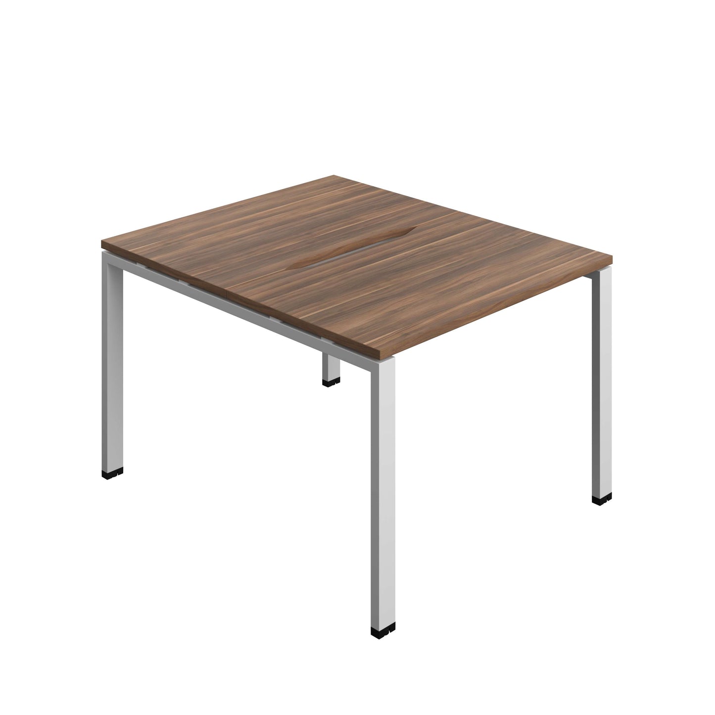 Synergy Bench with Cut Out: 2 Person (FSC) : Goal Post Leg : 1000 | 600 | Dark Walnut/Silver