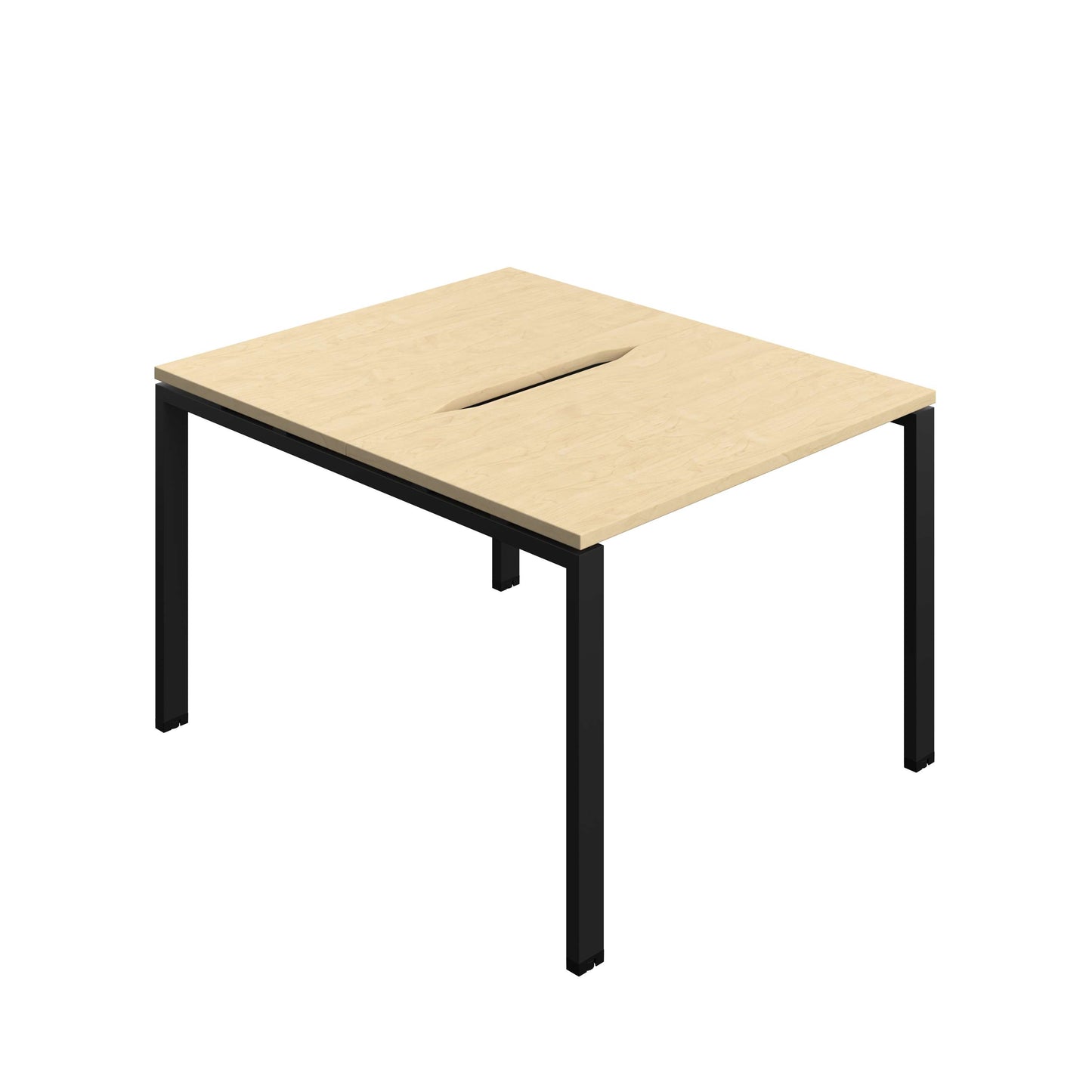 Synergy Bench with Cut Out: 2 Person (FSC) : Goal Post Leg : 1000 | 600 | Maple/Black