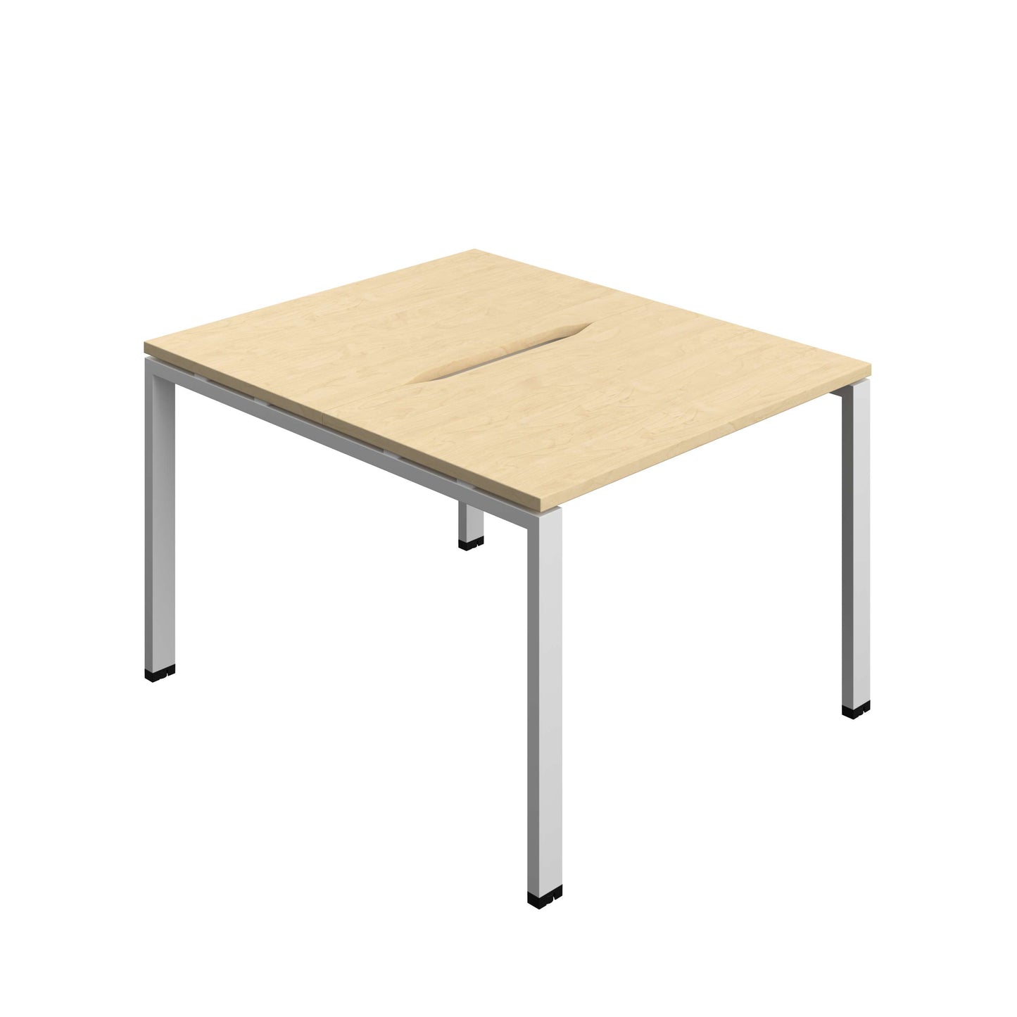Synergy Bench with Cut Out: 2 Person (FSC) : Goal Post Leg : 1000 | 600 | Maple/Silver