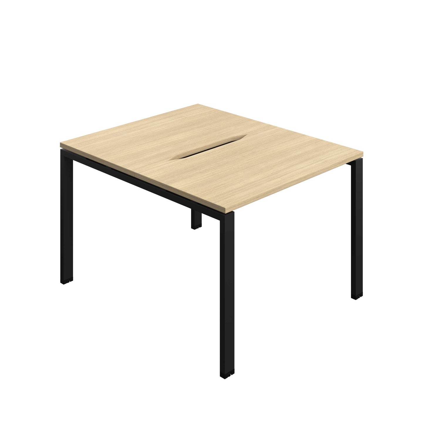 Synergy Bench with Cut Out: 2 Person (FSC) : Goal Post Leg : 1000 | 600 | Nova Oak/Black