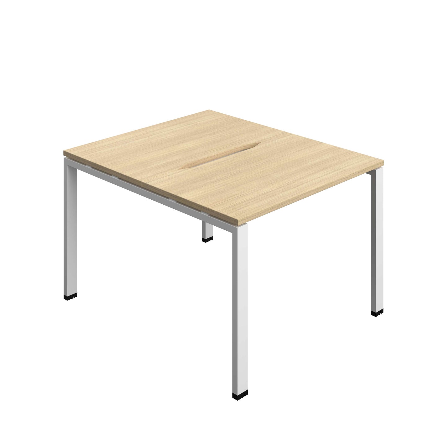 Synergy Bench with Cut Out: 2 Person (FSC) : Goal Post Leg : 1000 | 600 | Nova Oak/White