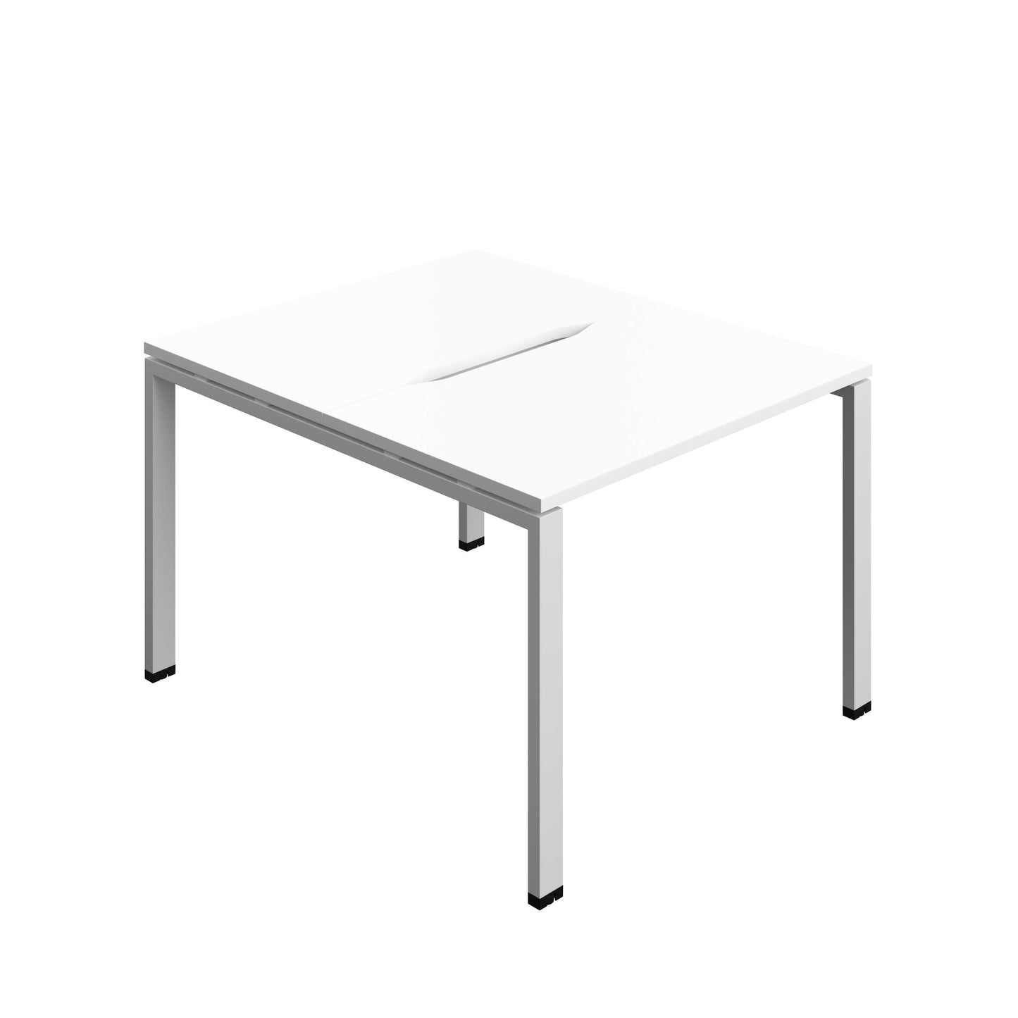 Synergy Bench with Cut Out: 2 Person (FSC) : Goal Post Leg : 1000 | 600 | White/Silver