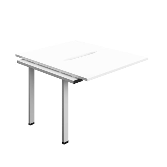 Synergy Bench Extension with Cut Out: 2 Person (FSC) : 1000 | 600 | White/Silver