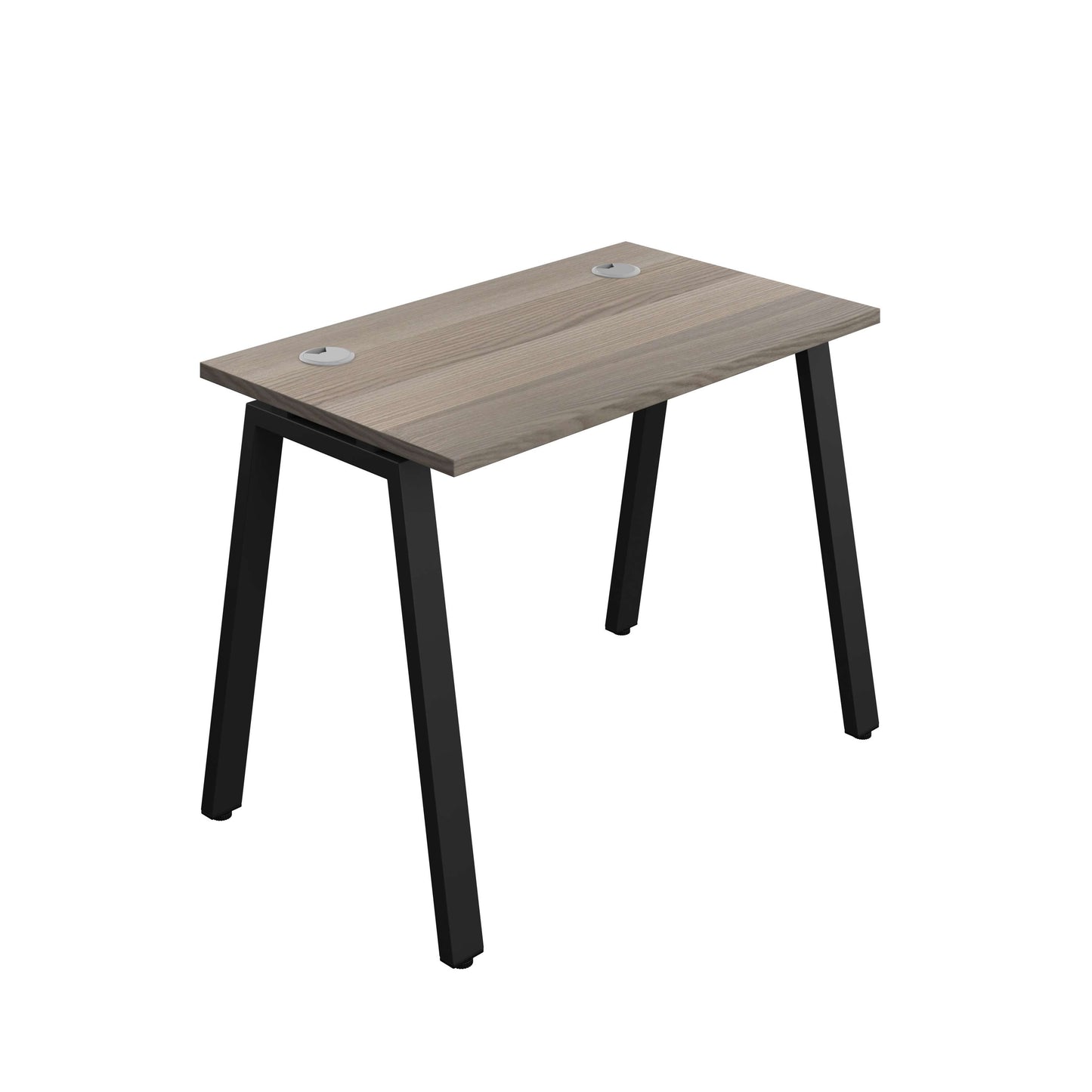 Synergy Bench with Cable Ports: 1 Person (FSC) : A-Frame Leg : 1000 | 600 | Grey Oak/Black