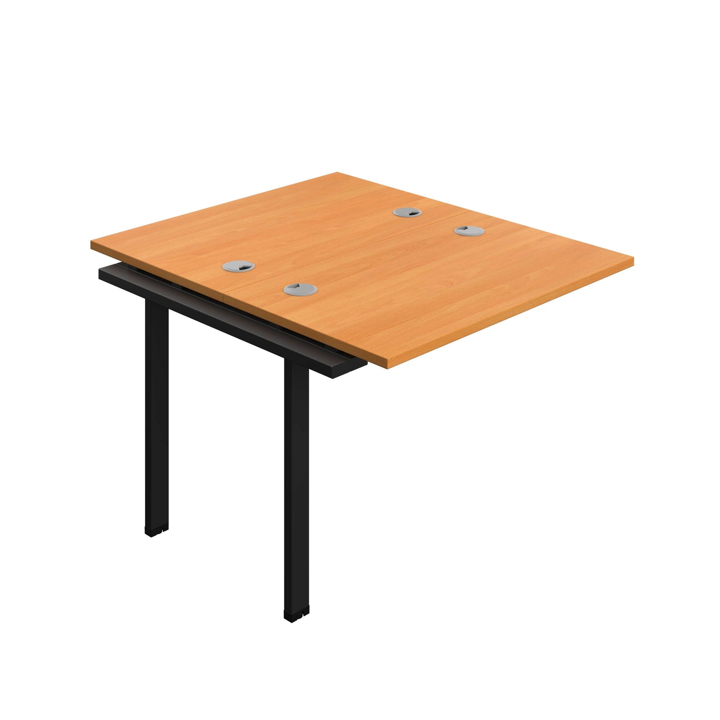 Synergy Bench Extension with Cable Ports: 2 Person (FSC) : 1000 | 600 | Beech/Black