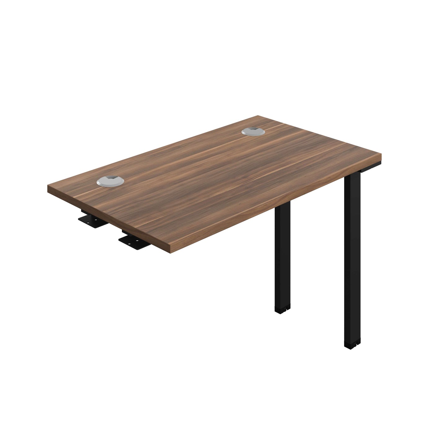 Synergy Bench Extension with Cable Ports: 1 Person (FSC) : 1000 | 600 | Dark Walnut/Black