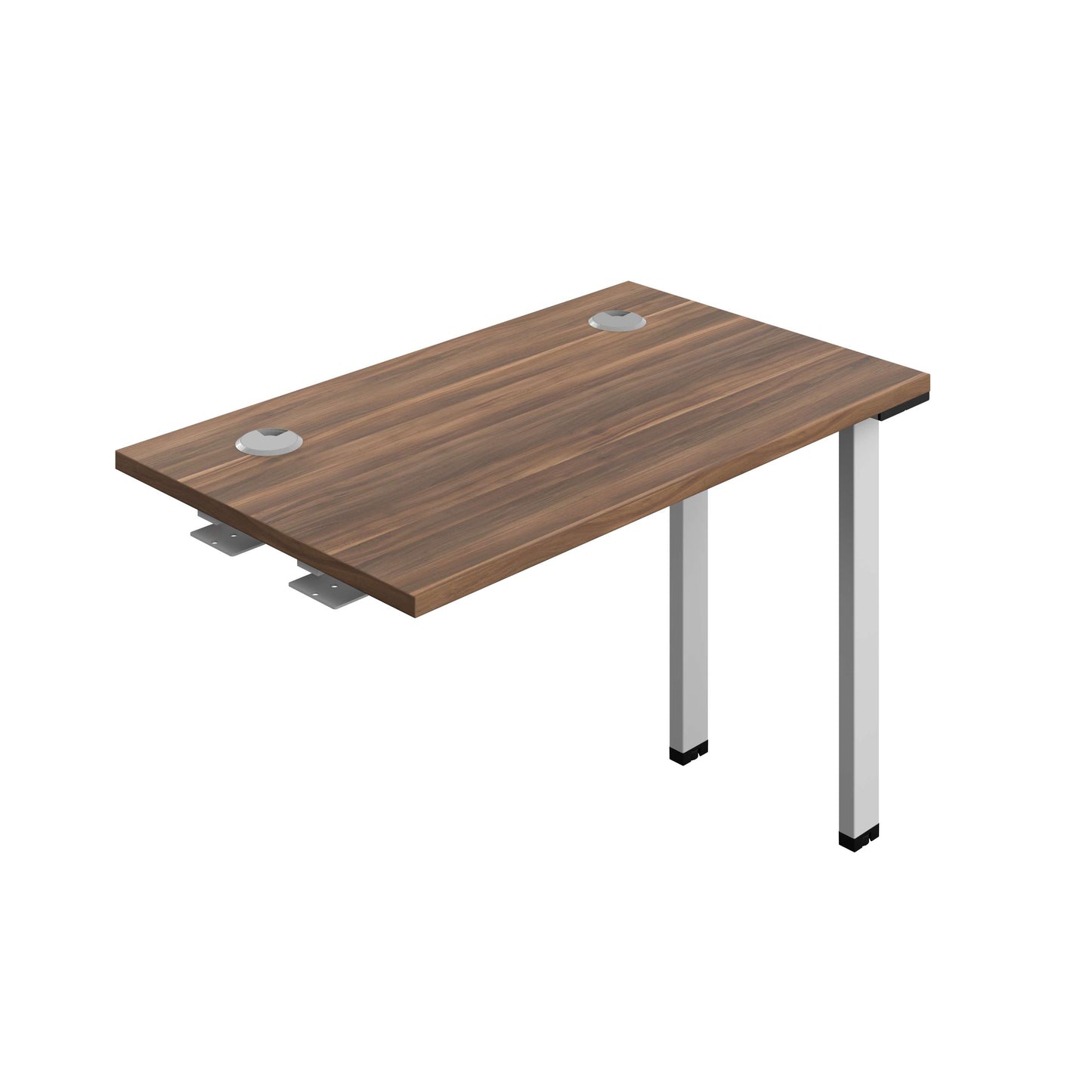 Synergy Bench Extension with Cable Ports: 1 Person (FSC) : 1000 | 600 | Dark Walnut/Silver
