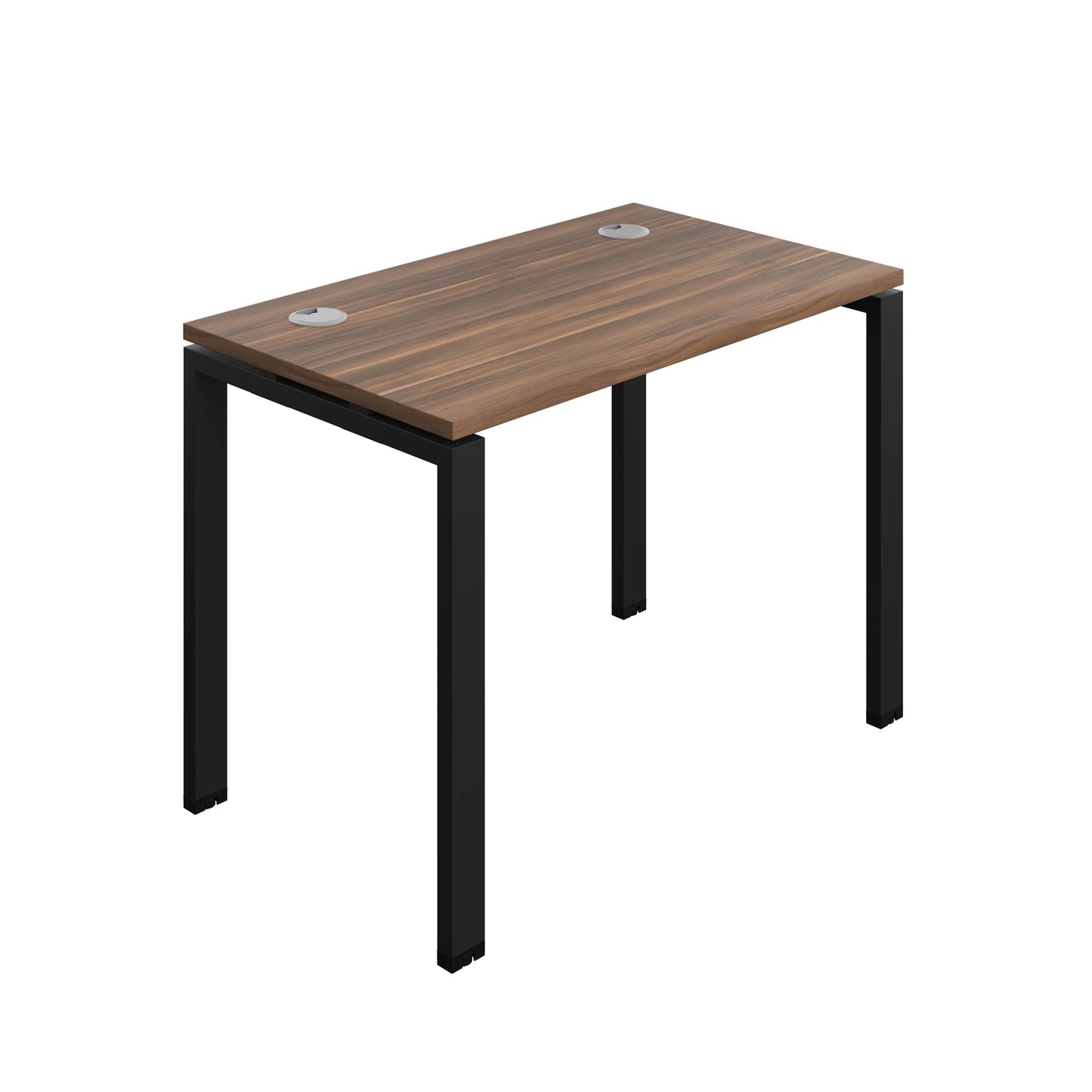 Synergy Bench with Cable Ports: 1 Person (FSC) : Goal Post Leg : 1000 | 600 | Dark Walnut/Black