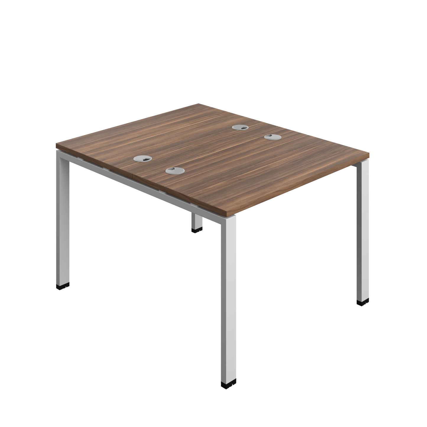 Synergy Bench with Cable Ports: 2 Person (FSC) : Goal Post Leg : 1000 | 600 | Dark Walnut/Silver