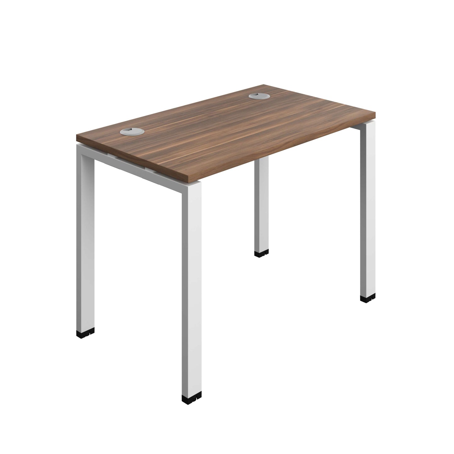 Synergy Bench with Cable Ports: 1 Person (FSC) : Goal Post Leg : 1000 | 600 | Dark Walnut/White