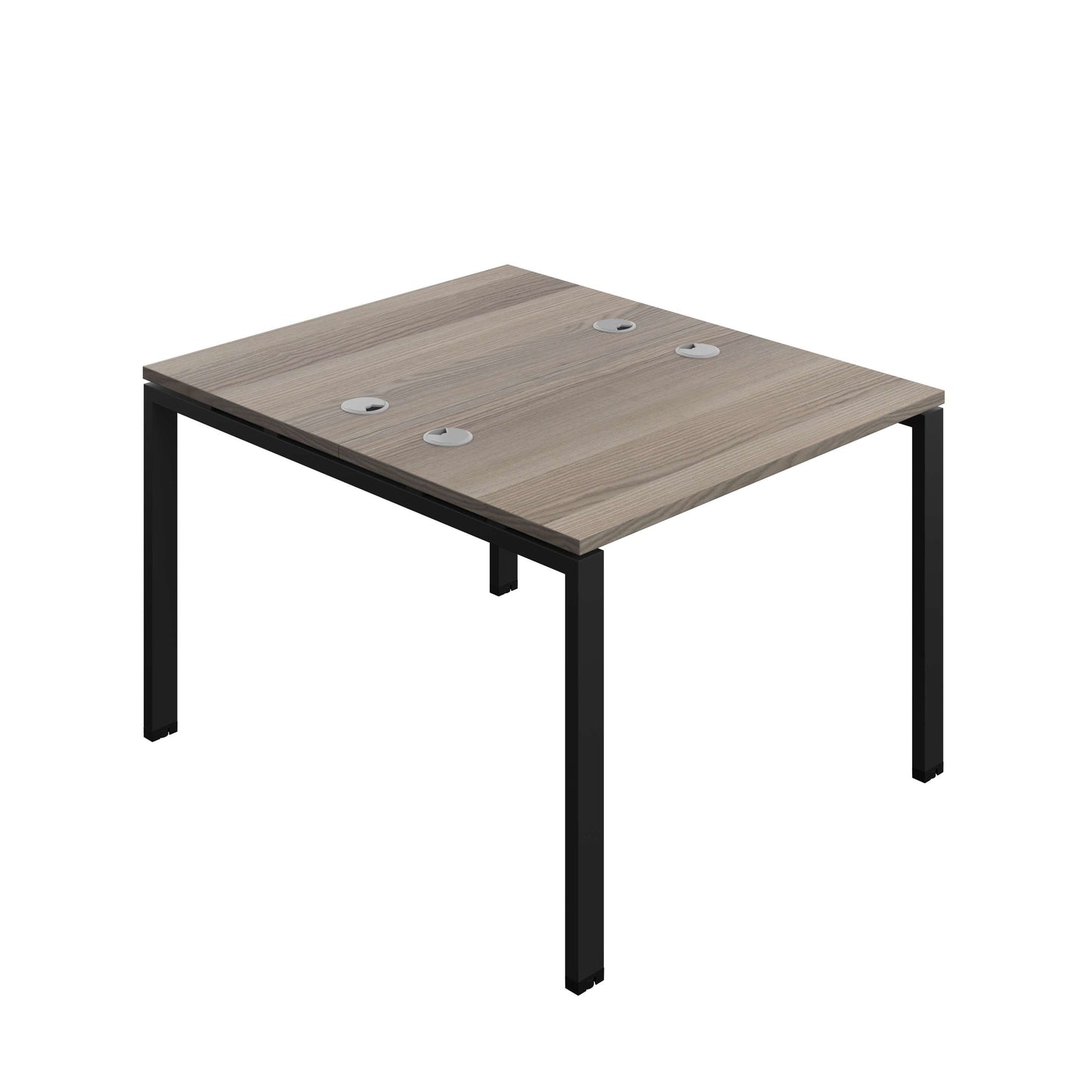 Synergy Bench with Cable Ports: 2 Person (FSC) : Goal Post Leg : 1000 | 600 | Grey Oak/Black