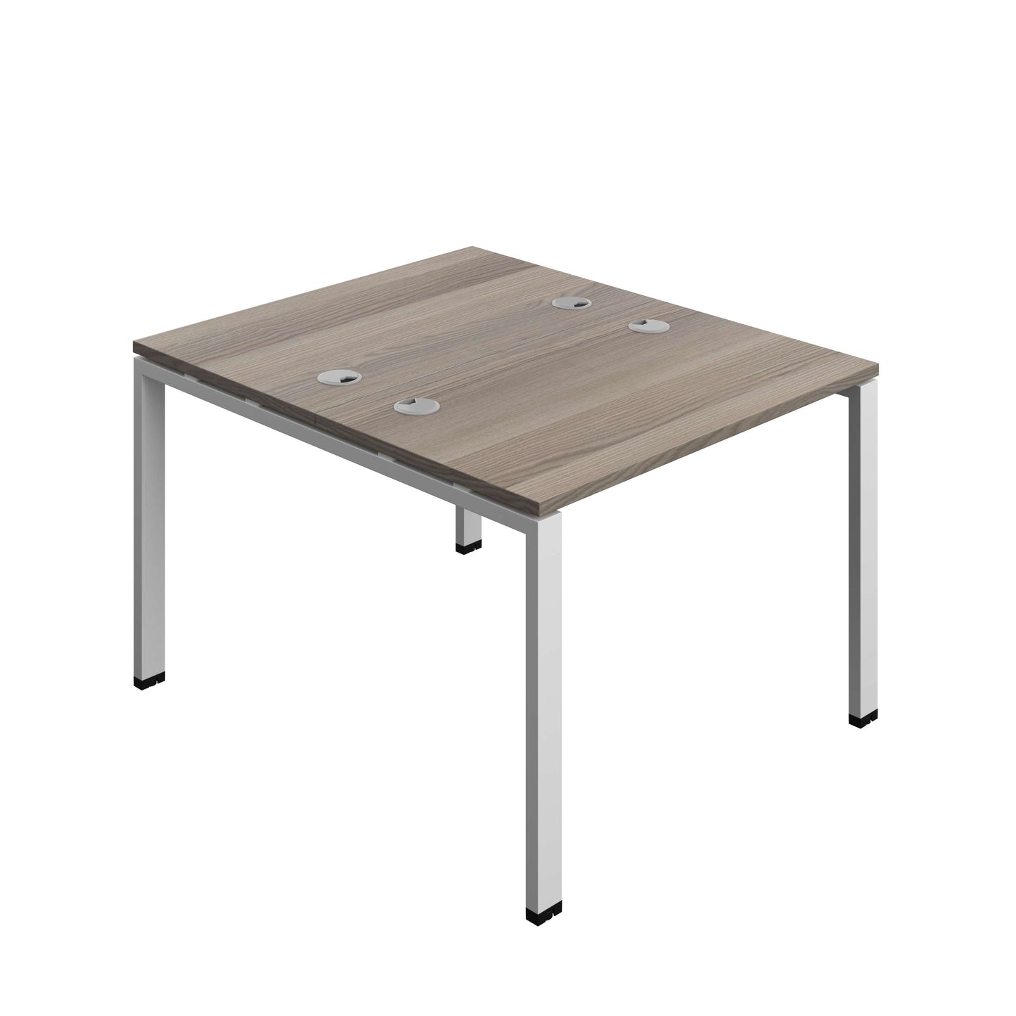 Synergy Bench with Cable Ports: 2 Person (FSC) : Goal Post Leg : 1000 | 600 | Grey Oak/Silver