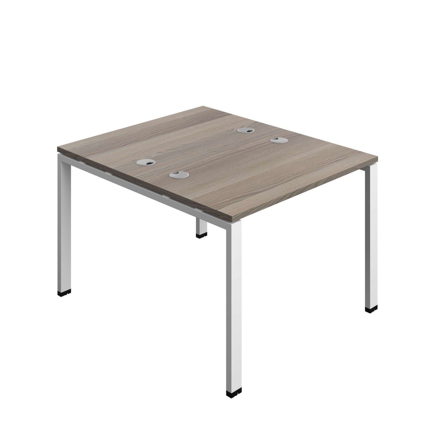 Synergy Bench with Cable Ports: 2 Person (FSC) : Goal Post Leg : 1000 | 600 | Grey Oak/White