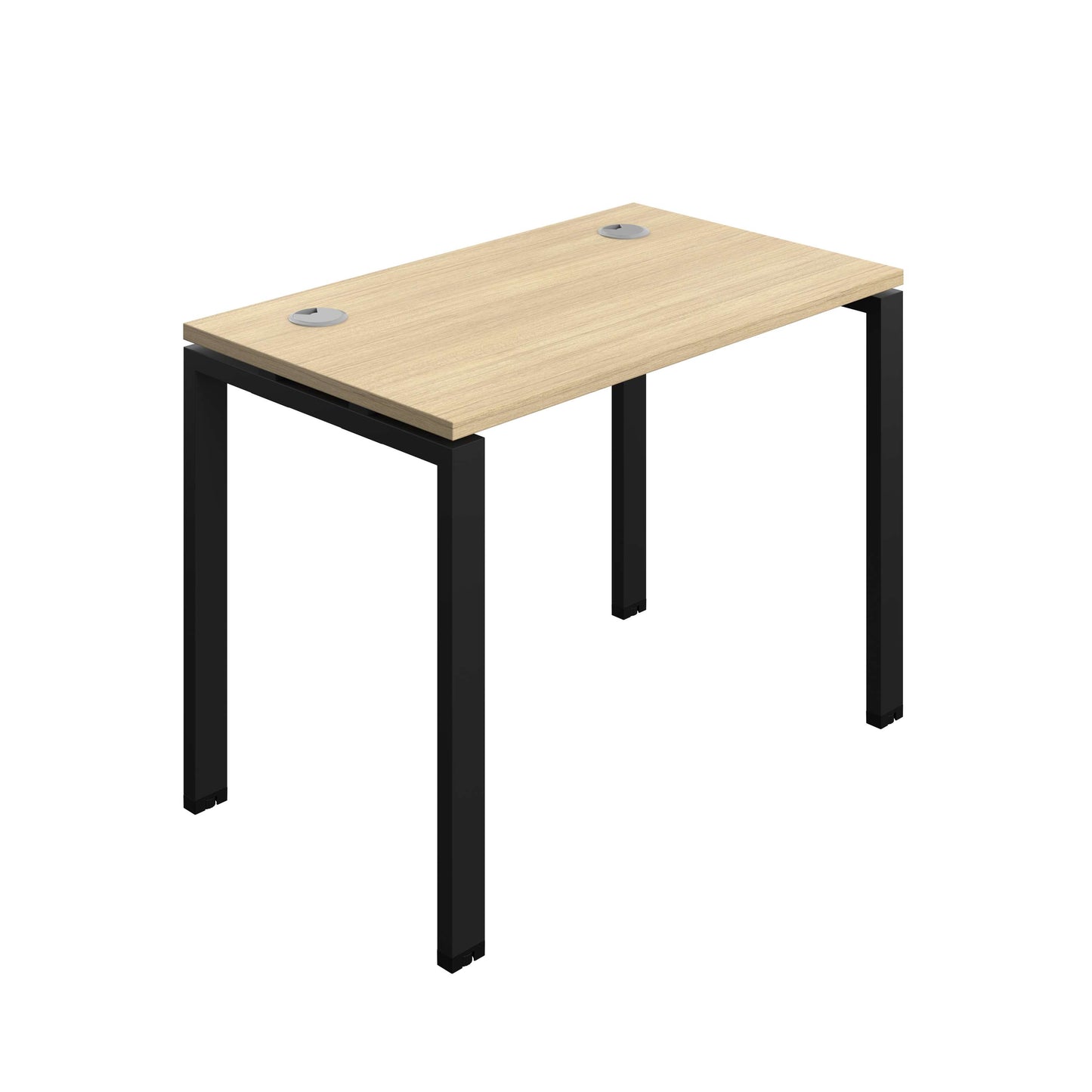 Synergy Bench with Cable Ports: 1 Person (FSC) : Goal Post Leg : 1000 | 600 | Nova Oak/Black
