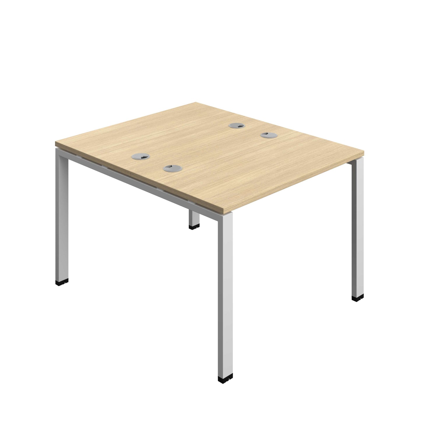 Synergy Bench with Cable Ports: 2 Person (FSC) : Goal Post Leg : 1000 | 600 | Nova Oak/Silver
