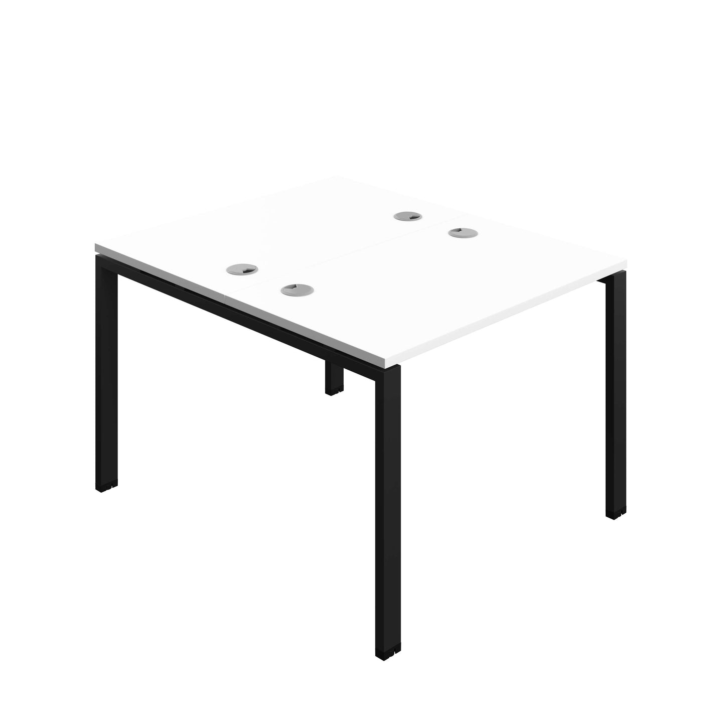 Synergy Bench with Cable Ports: 2 Person (FSC) : Goal Post Leg : 1000 | 600 | White/Black