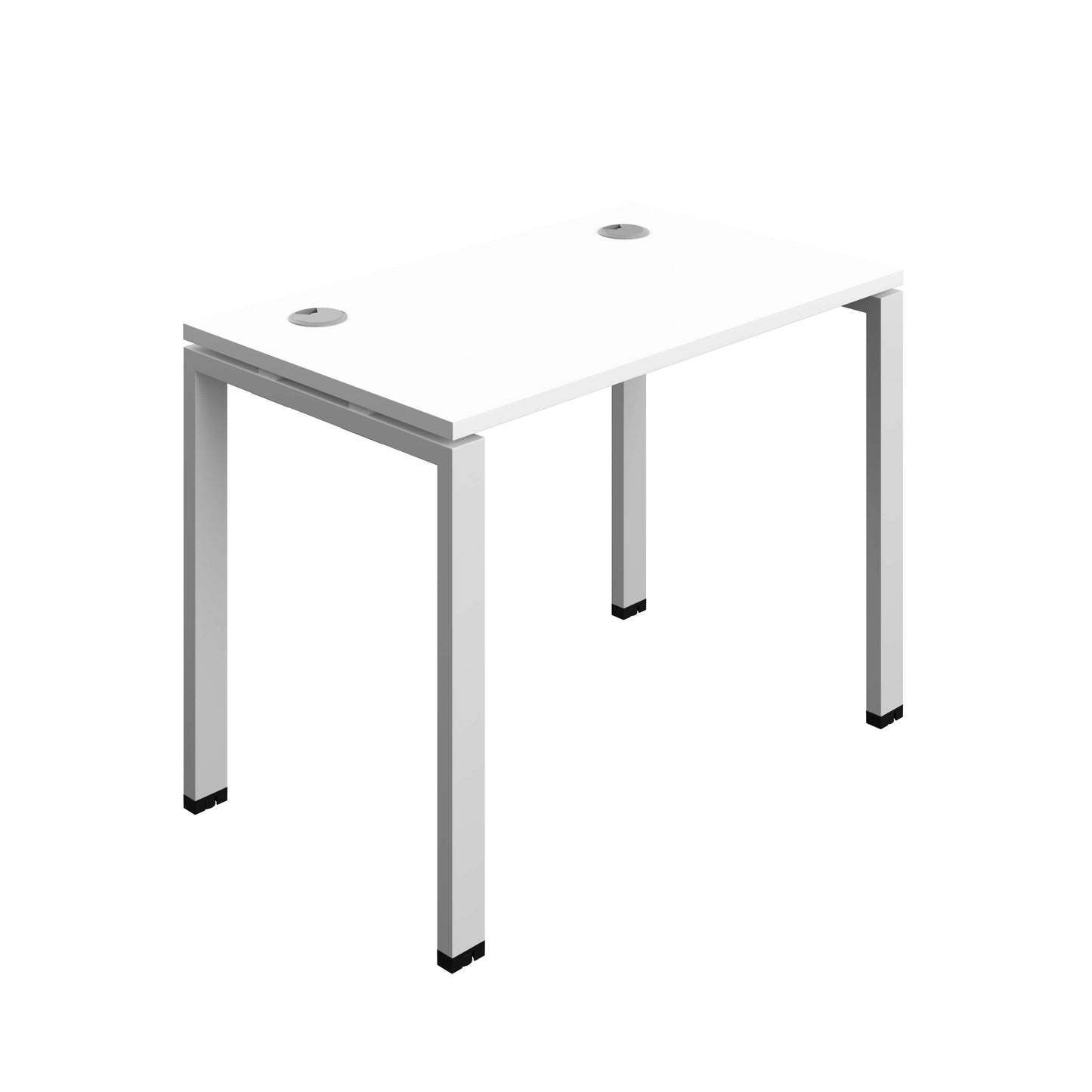Synergy Bench with Cable Ports: 1 Person (FSC) : Goal Post Leg : 1000 | 600 | White/Silver