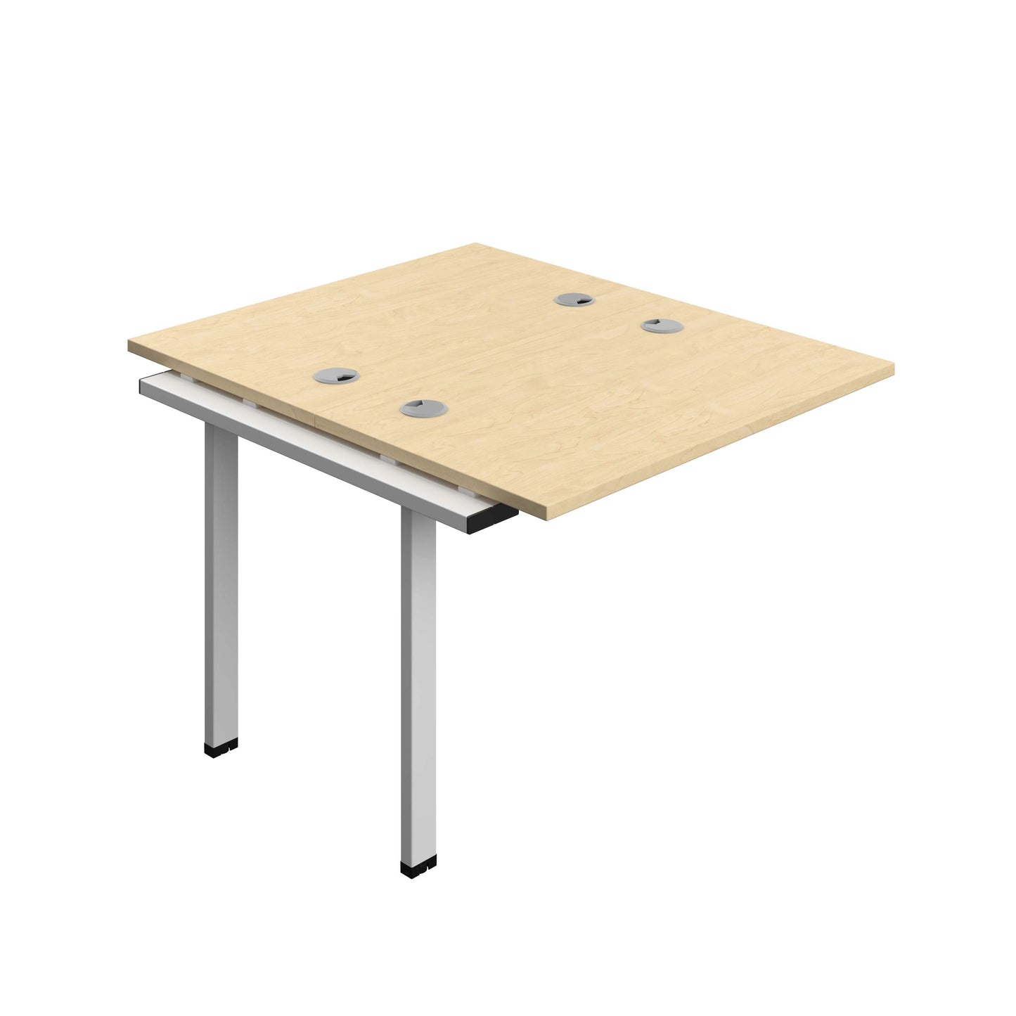 Synergy Bench Extension with Cable Ports: 2 Person (FSC) : 1000 | 600 | Maple/Silver