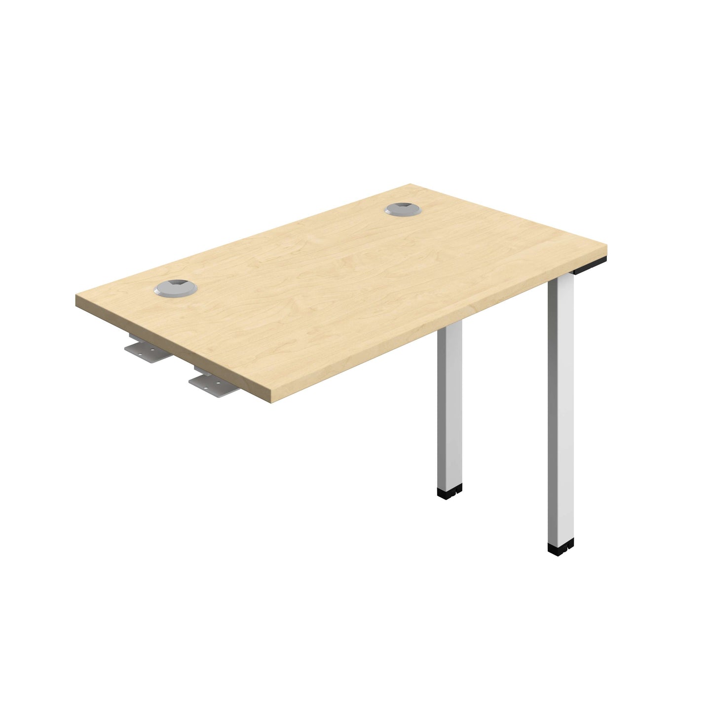 Synergy Bench Extension with Cable Ports: 1 Person (FSC) : 1000 | 600 | Maple/White