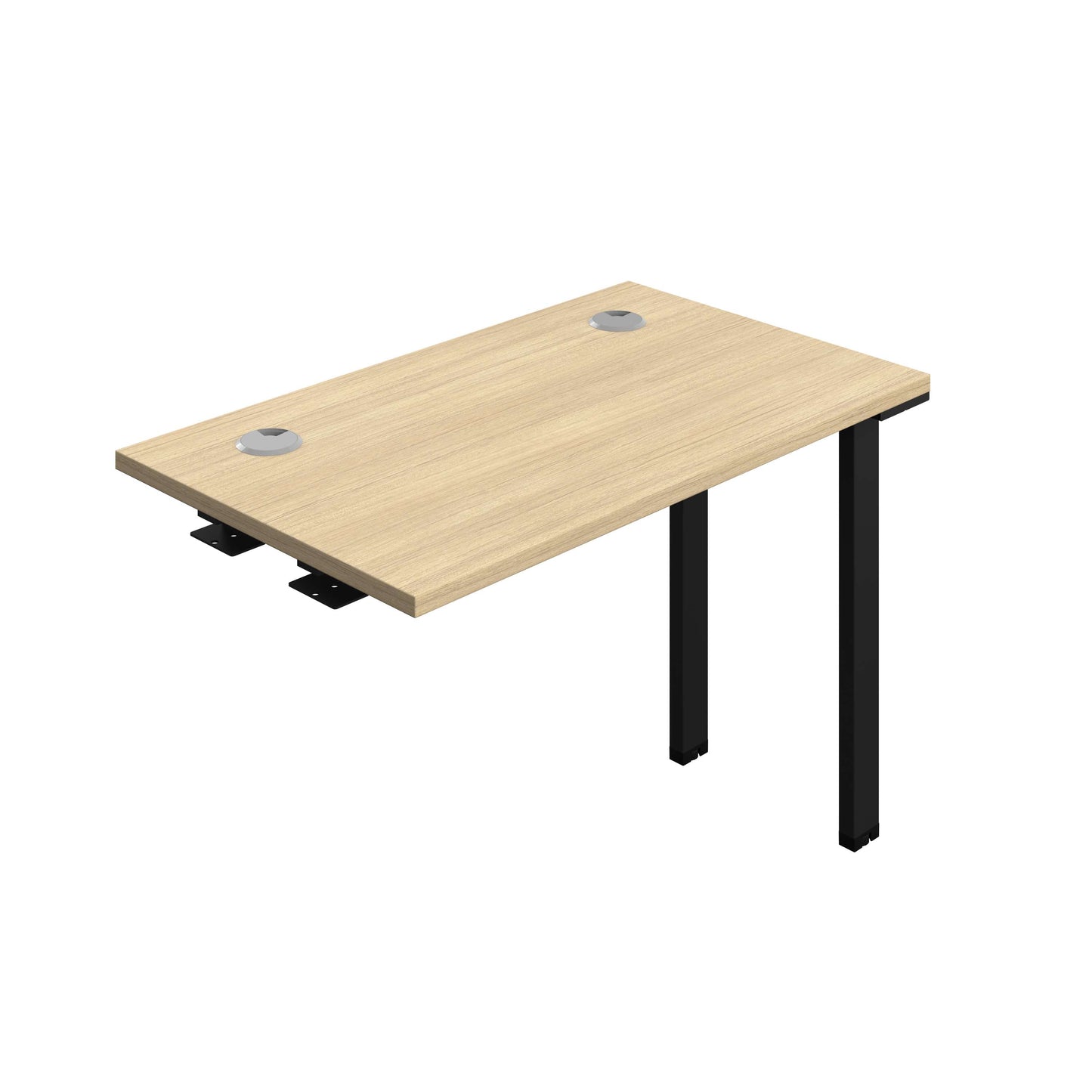 Synergy Bench Extension with Cable Ports: 1 Person (FSC) : 1000 | 600 | Nova Oak/Black