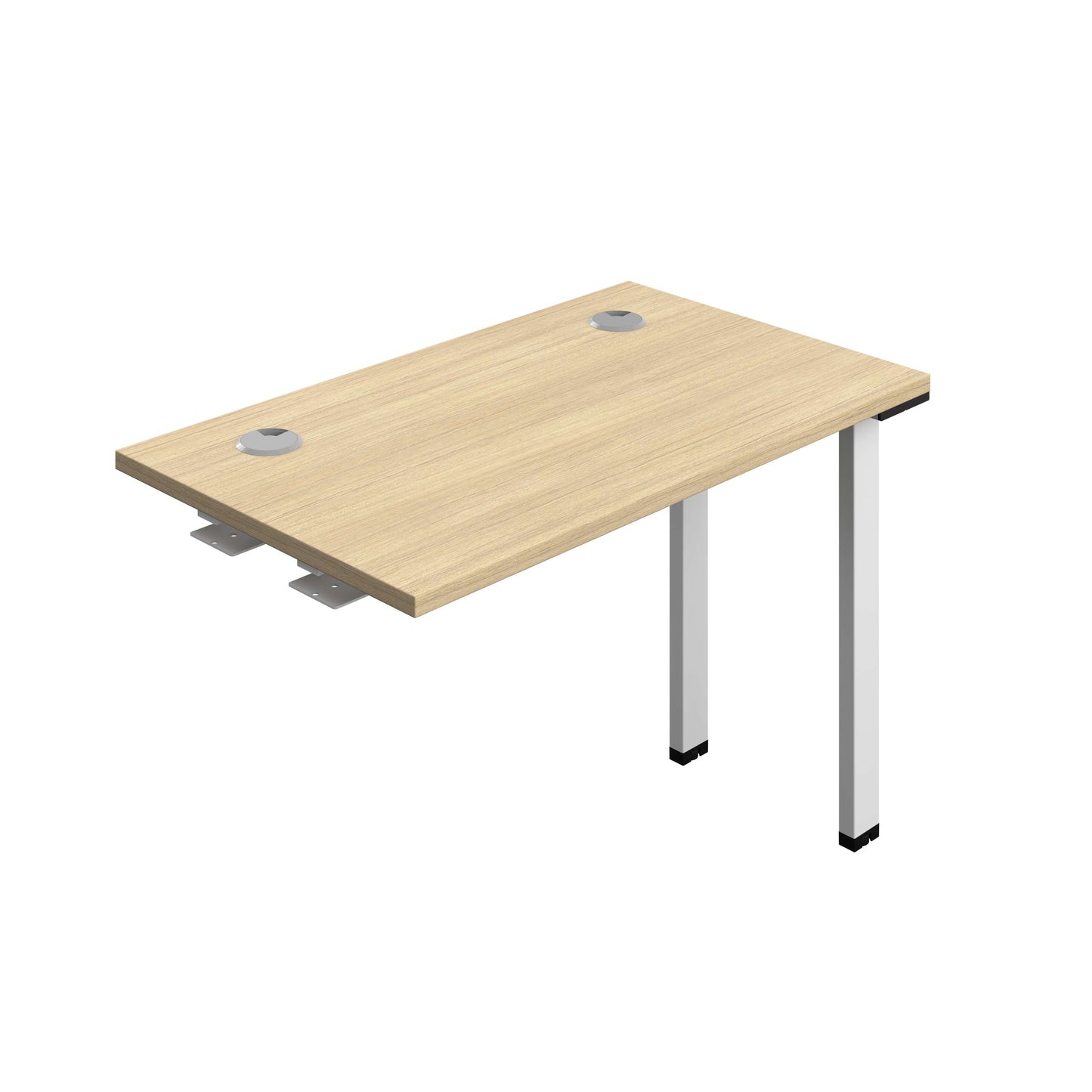 Synergy Bench Extension with Cable Ports: 1 Person (FSC) : 1000 | 600 | Nova Oak/White