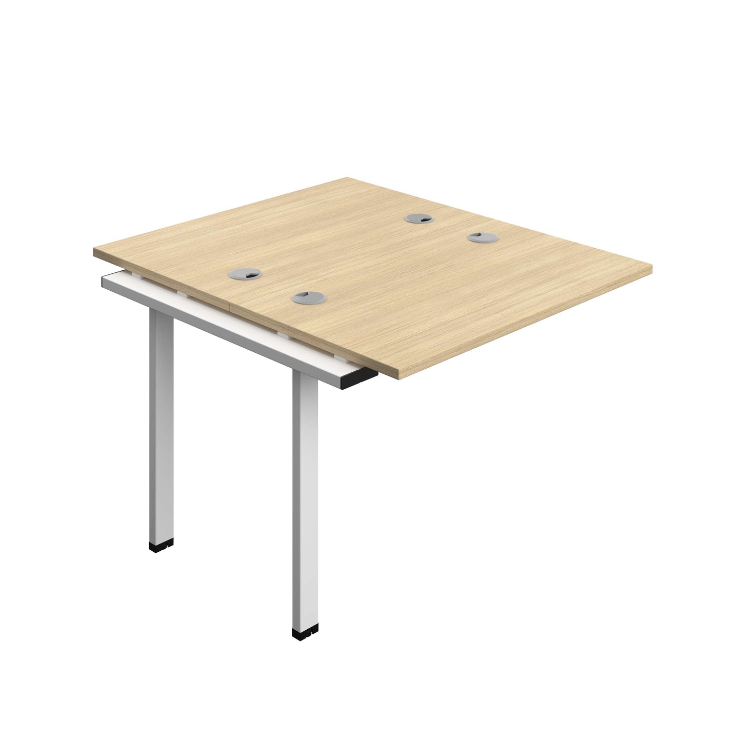 Synergy Bench Extension with Cable Ports: 2 Person (FSC) : 1000 | 600 | Nova Oak/White