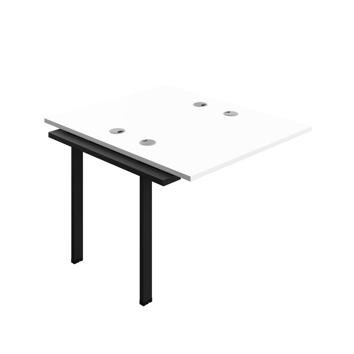 Synergy Bench Extension with Cable Ports: 2 Person (FSC) : 1000 | 600 | White/Black