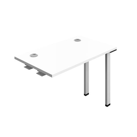 Synergy Bench Extension with Cable Ports: 1 Person (FSC) : 1000 | 600 | White/Silver