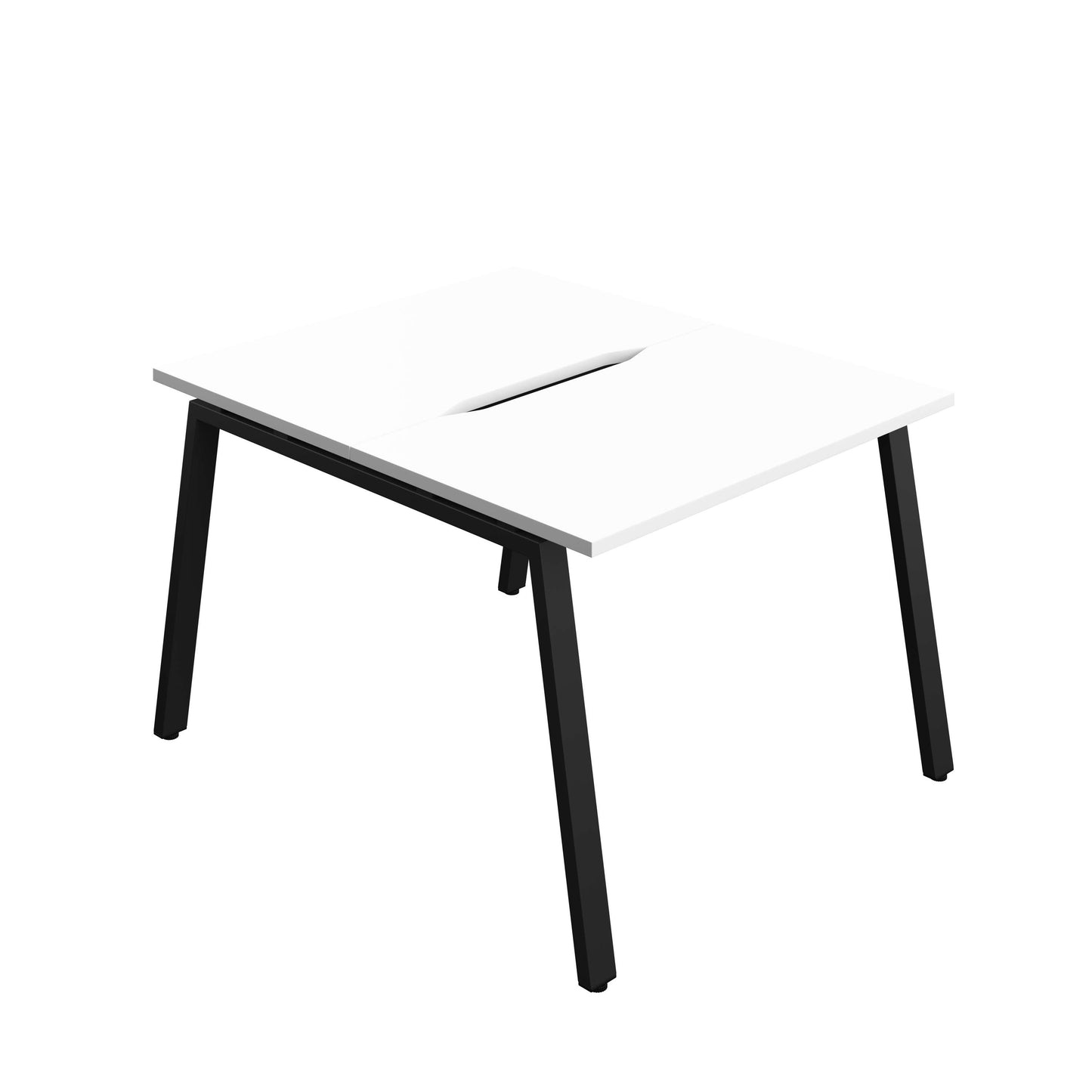 Synergy Bench with Cut Out: 2 Person (FSC) : A-Frame Leg : 1000 | 700 | White/Black